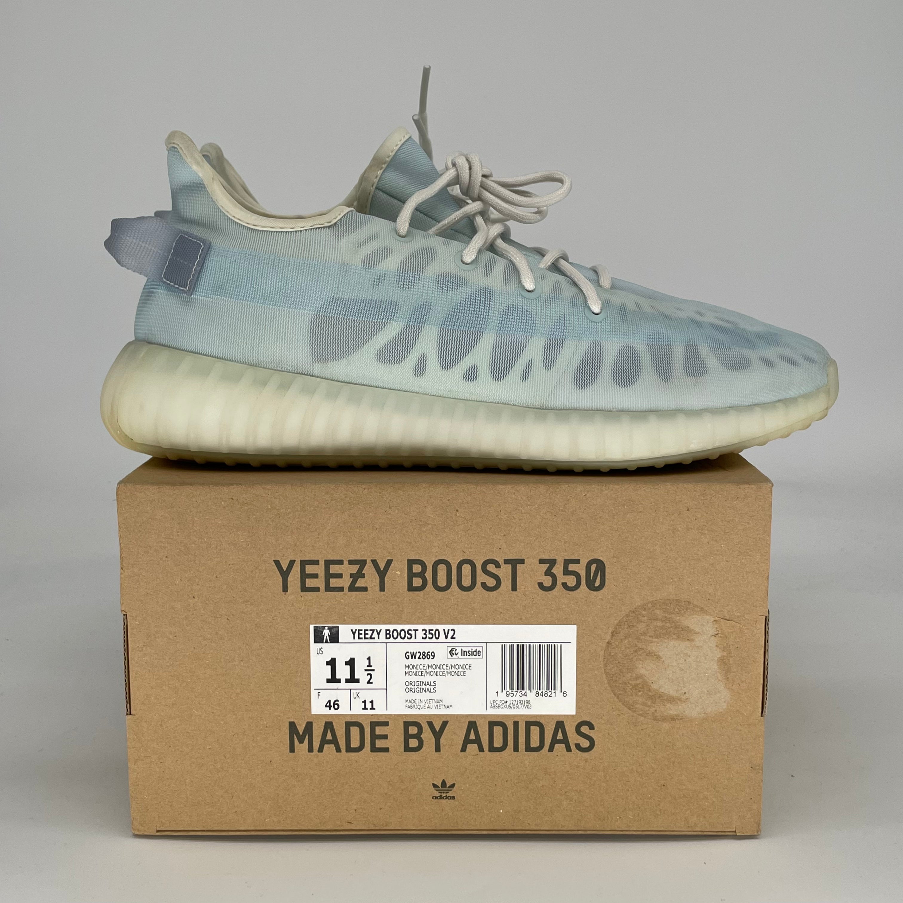 ADIDAS YEEZY 350 V2 MONO ICE GW2869 SIZE 11.5/13W