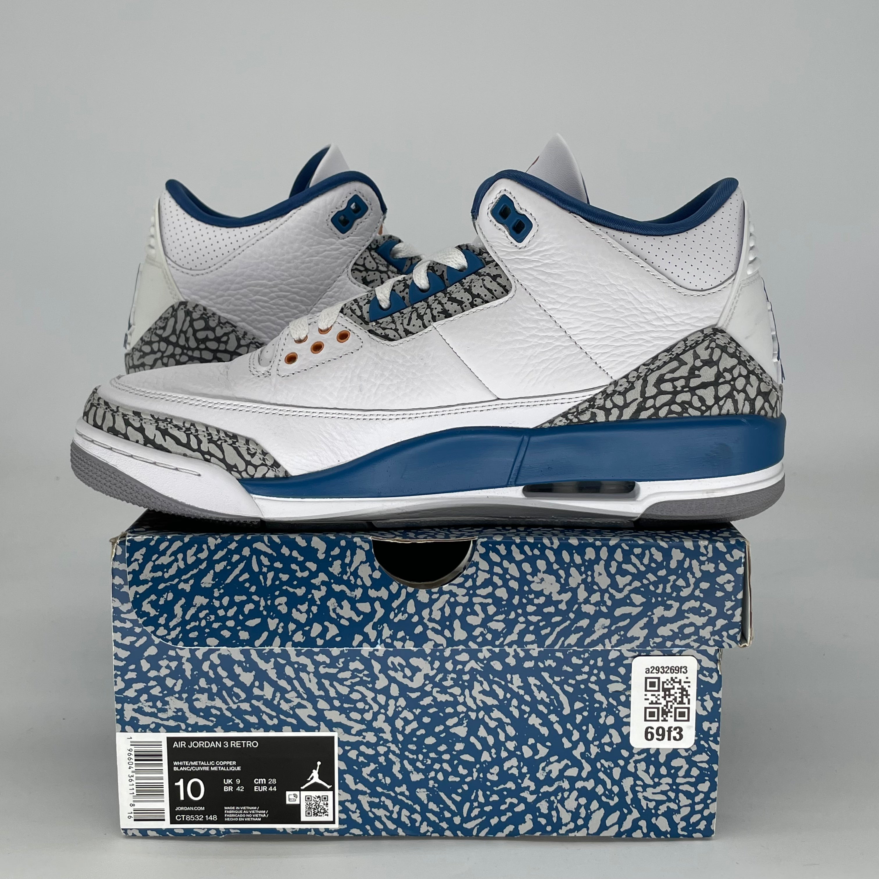 AIR JORDAN 3 WIZARDS CT8532-148 SIZE 10/115W