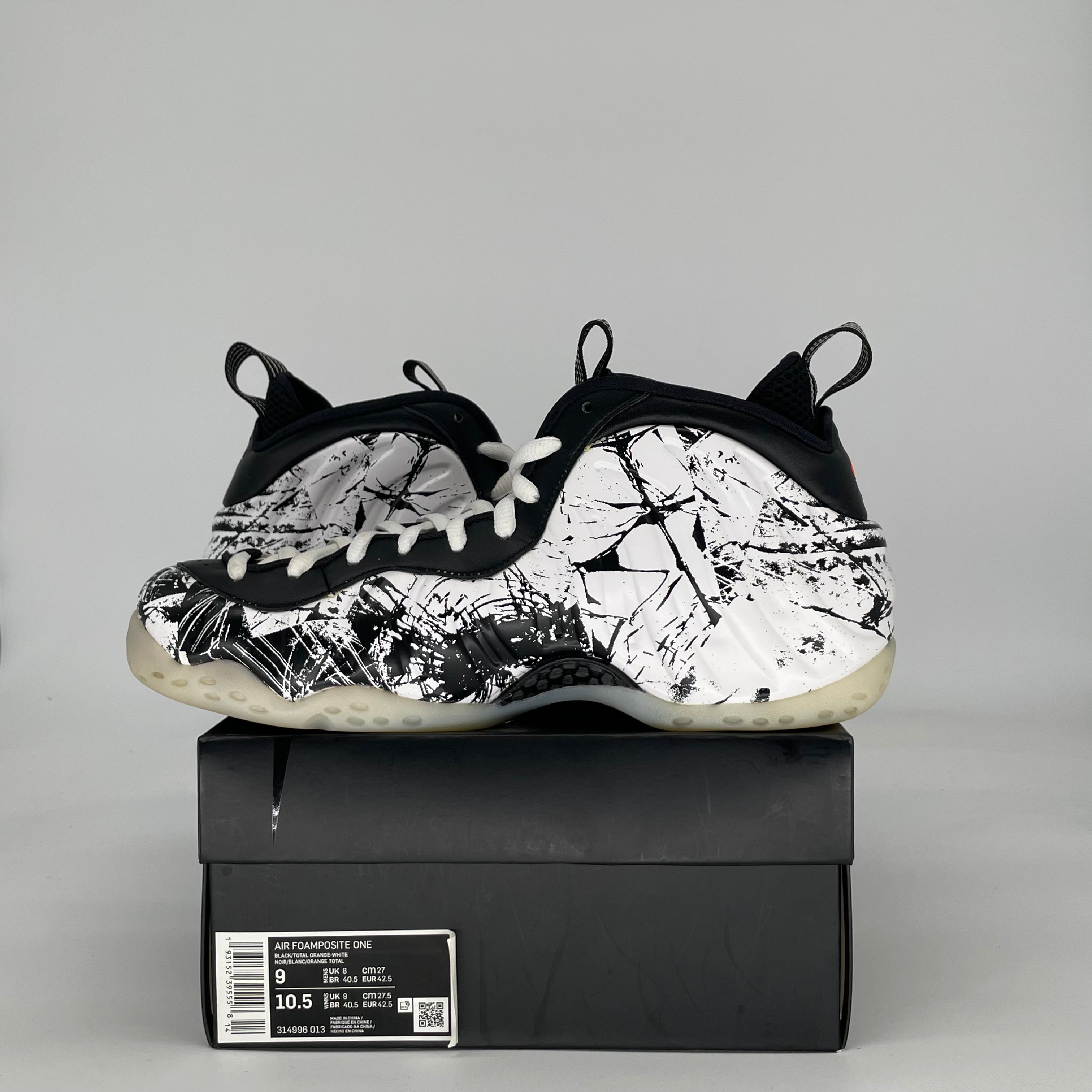 NIKE AIR FOAMPOSITE ONE SHATTERED BACKBOARD 314966-013 SIZE 9/10.5W