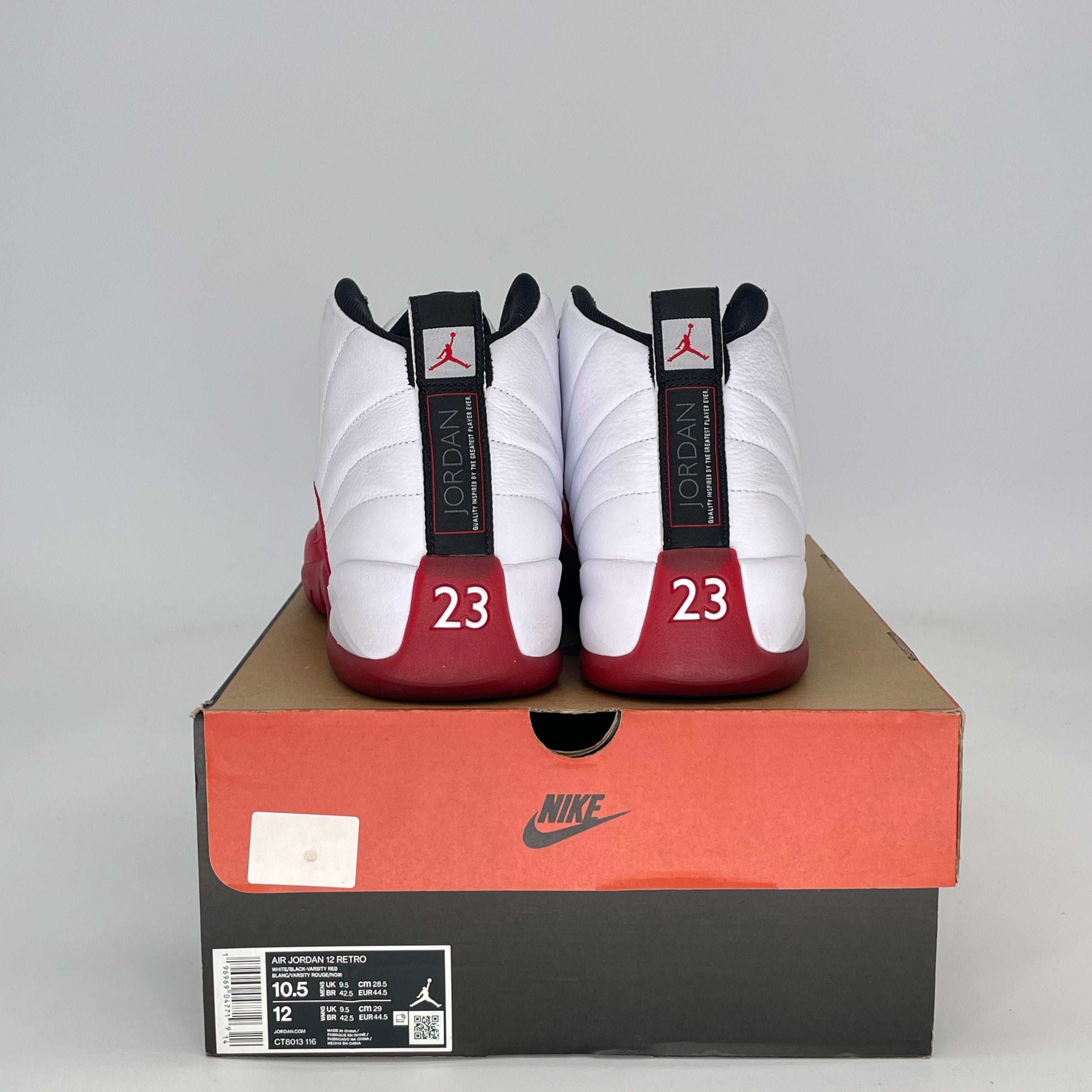 AIR JORDAN 12 CHERRY CT8013-116 SIZE 10.5/12W