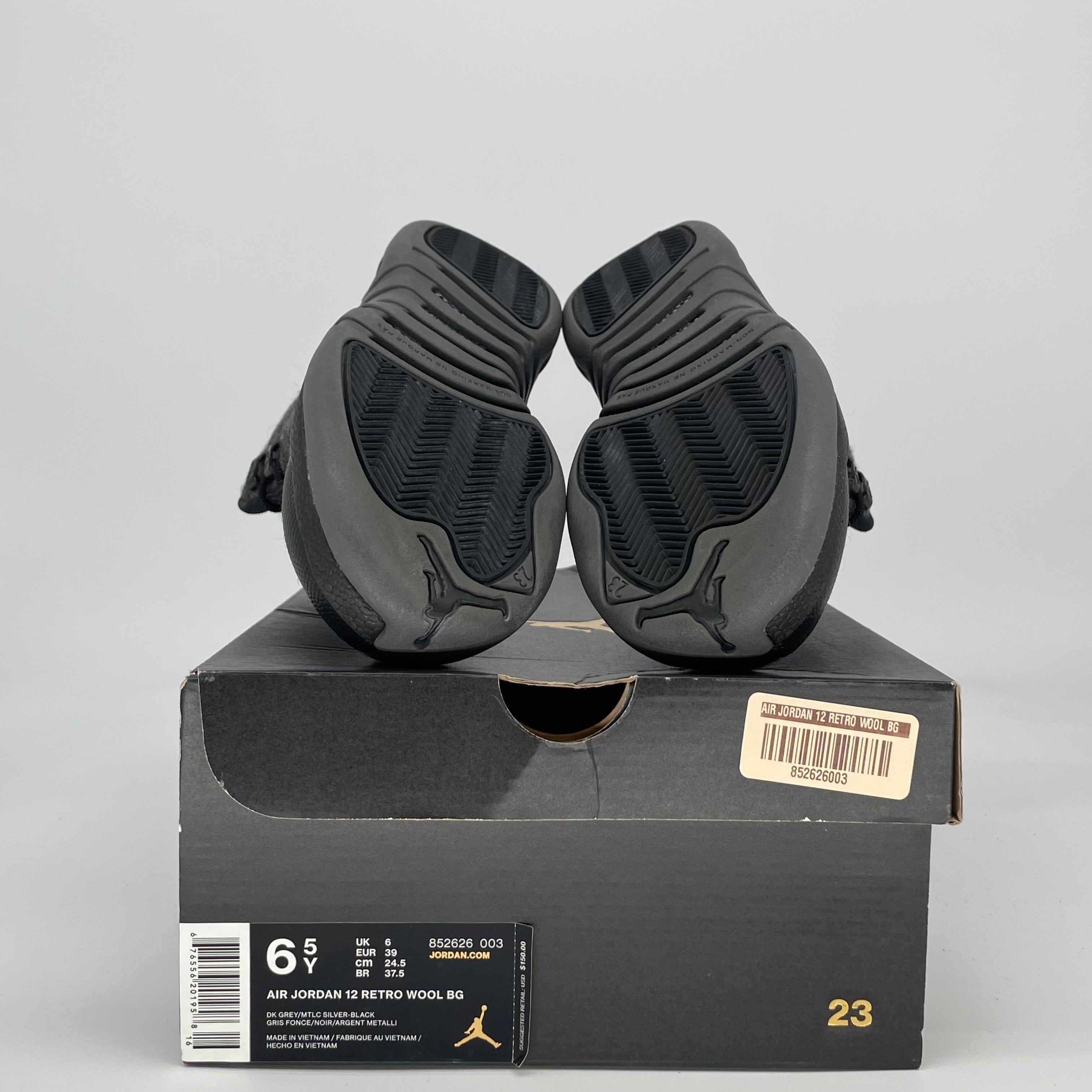 AIR JORDAN 12 WOOL 852626-003 SIZE 6.5/8W