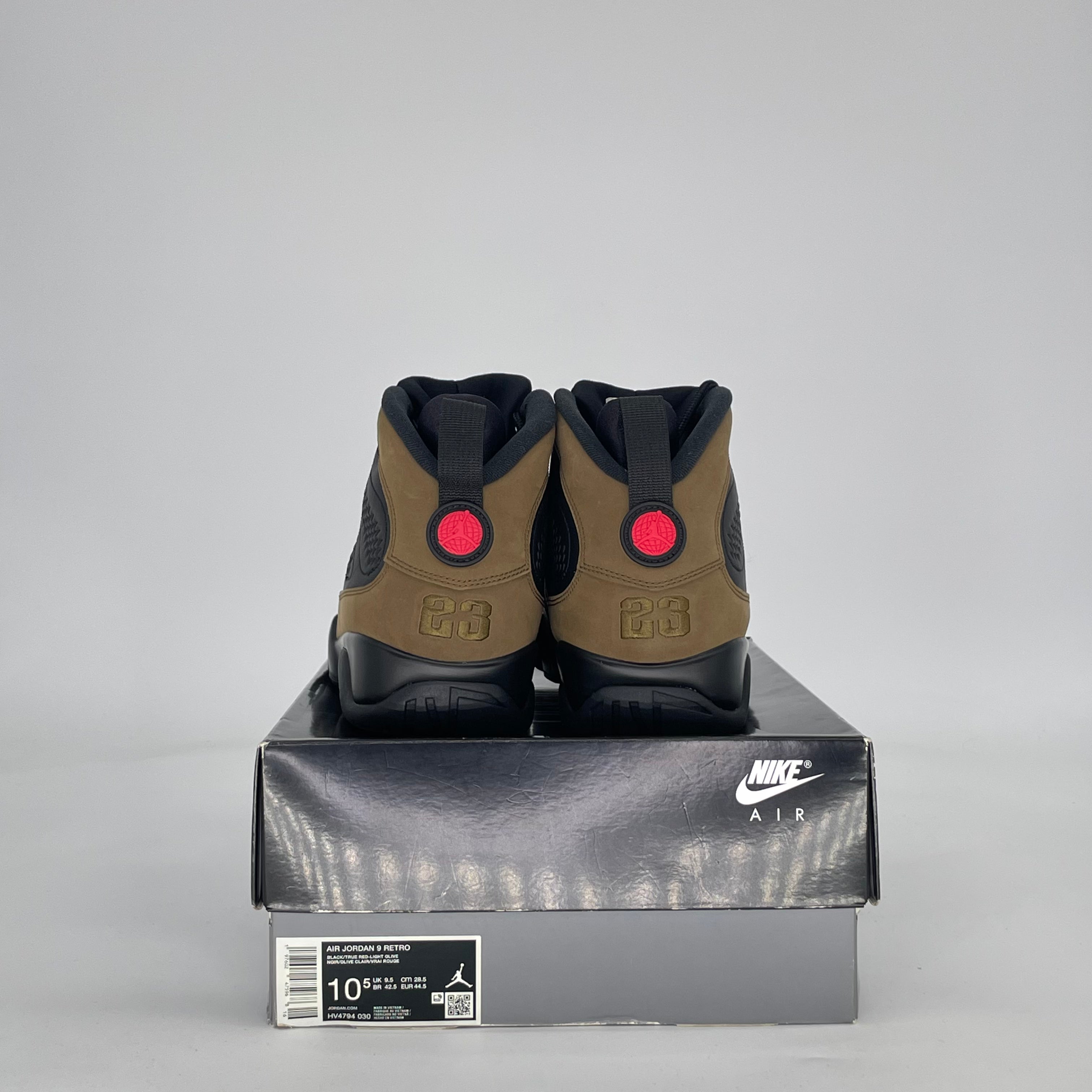 AIR JORDAN 9 OLIVE HV4794-030 SIZE 10.5/12W