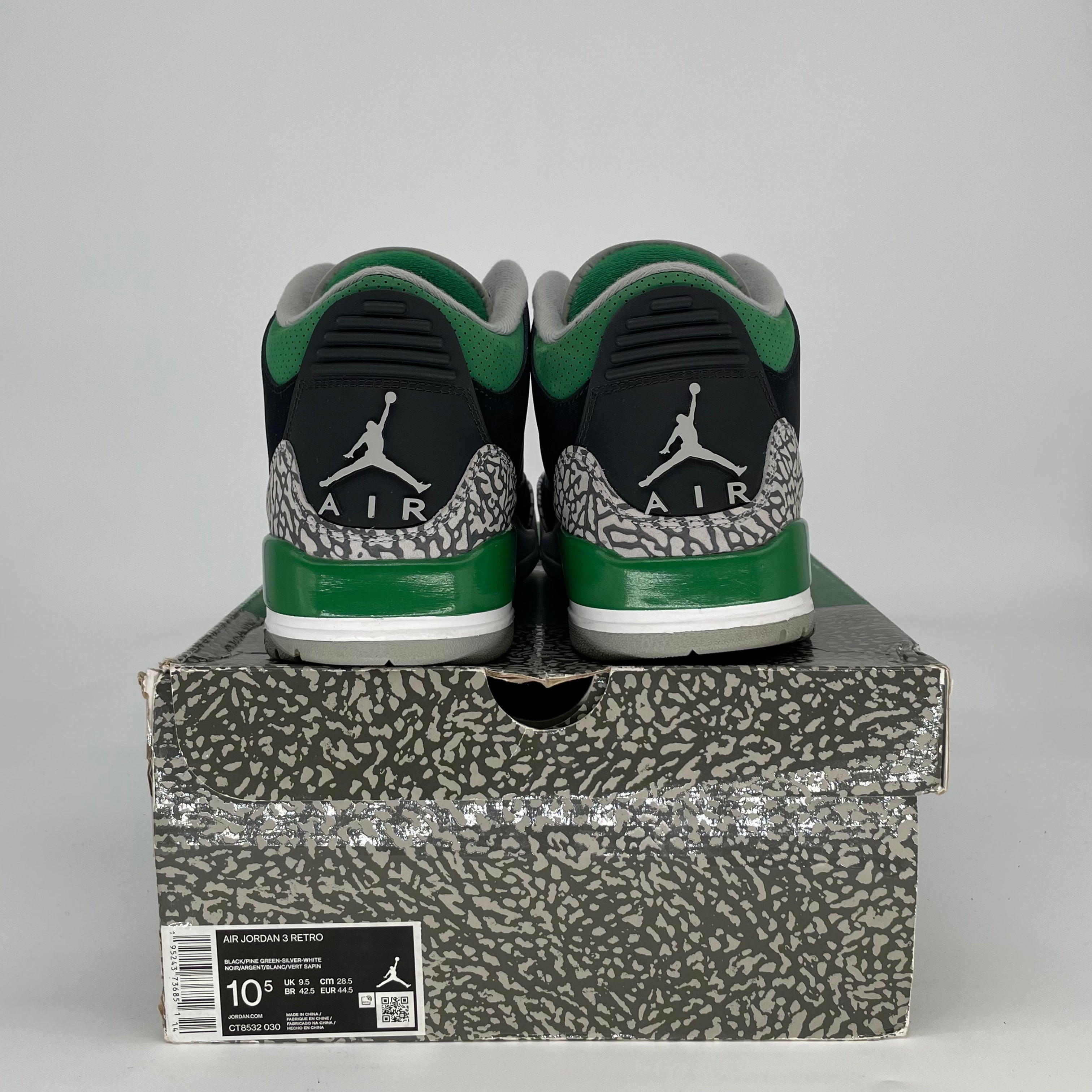 AIR JORDAN 3 PINE GREEN CT8532-030 SIZE 10.5/12W