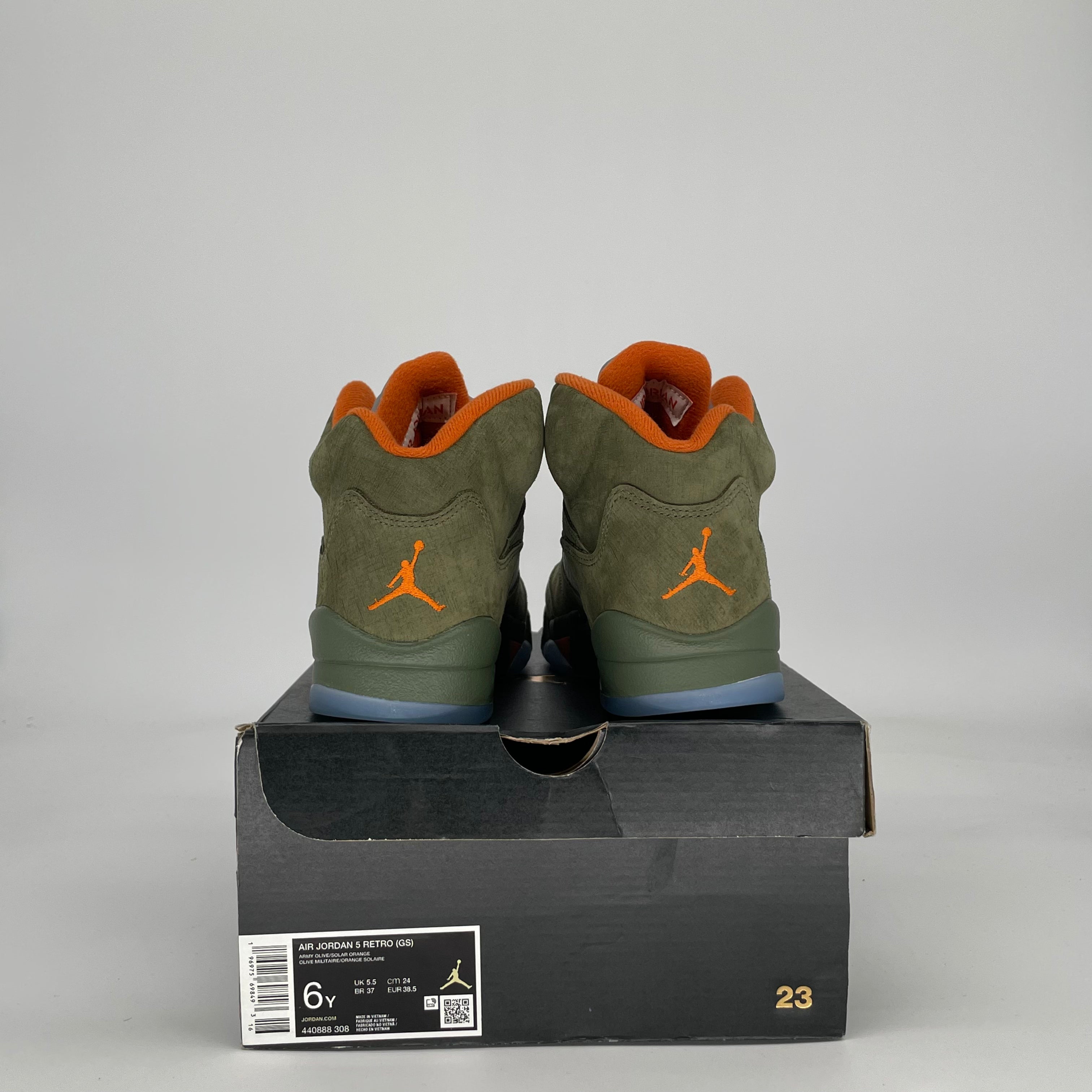 AIR JORDAN 5 OLIVE 440888-308 SIZE 6/7.5W