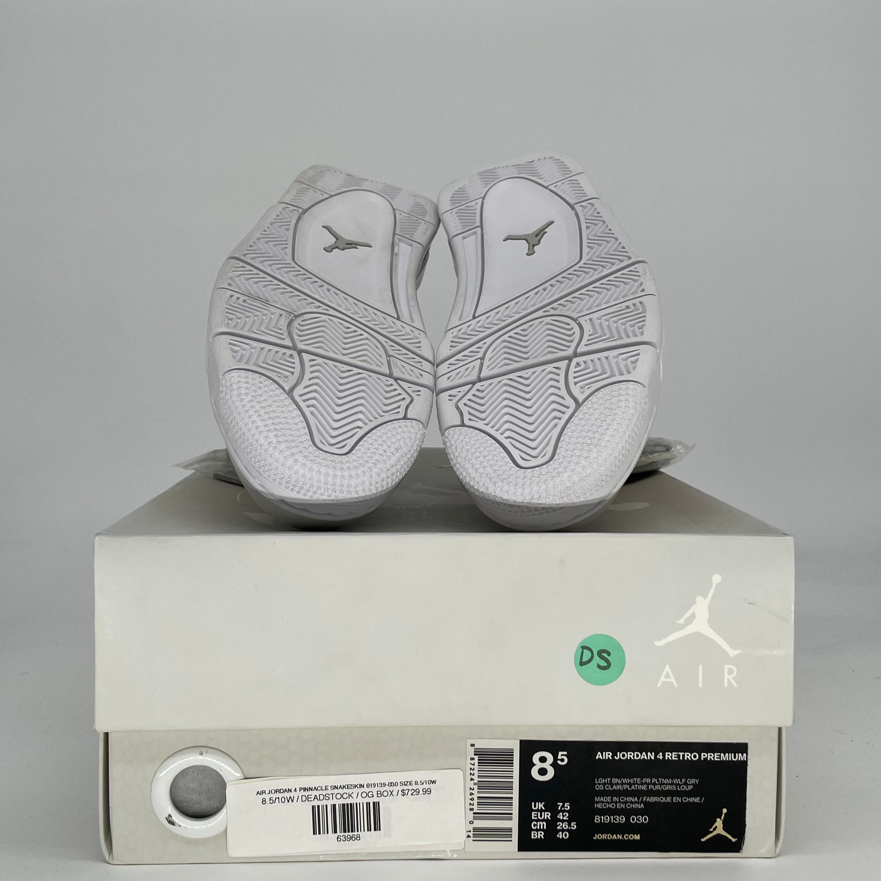 AIR JORDAN 4 PINNACLE SNAKESKIN 819139-030 SIZE 8.5/10W