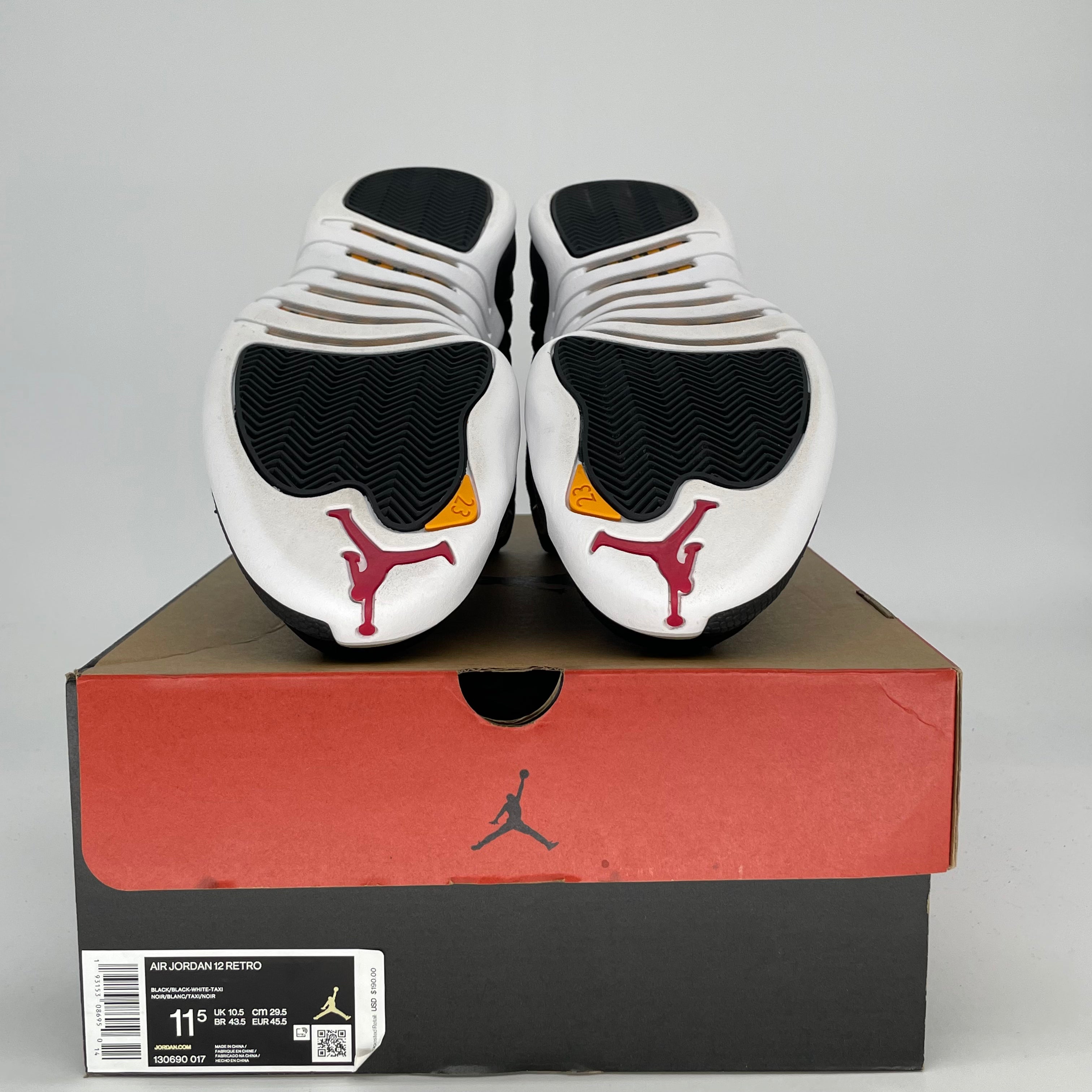 AIR JORDAN 12 REVERSE TAXI 130690-017 SIZE 11.5/13W