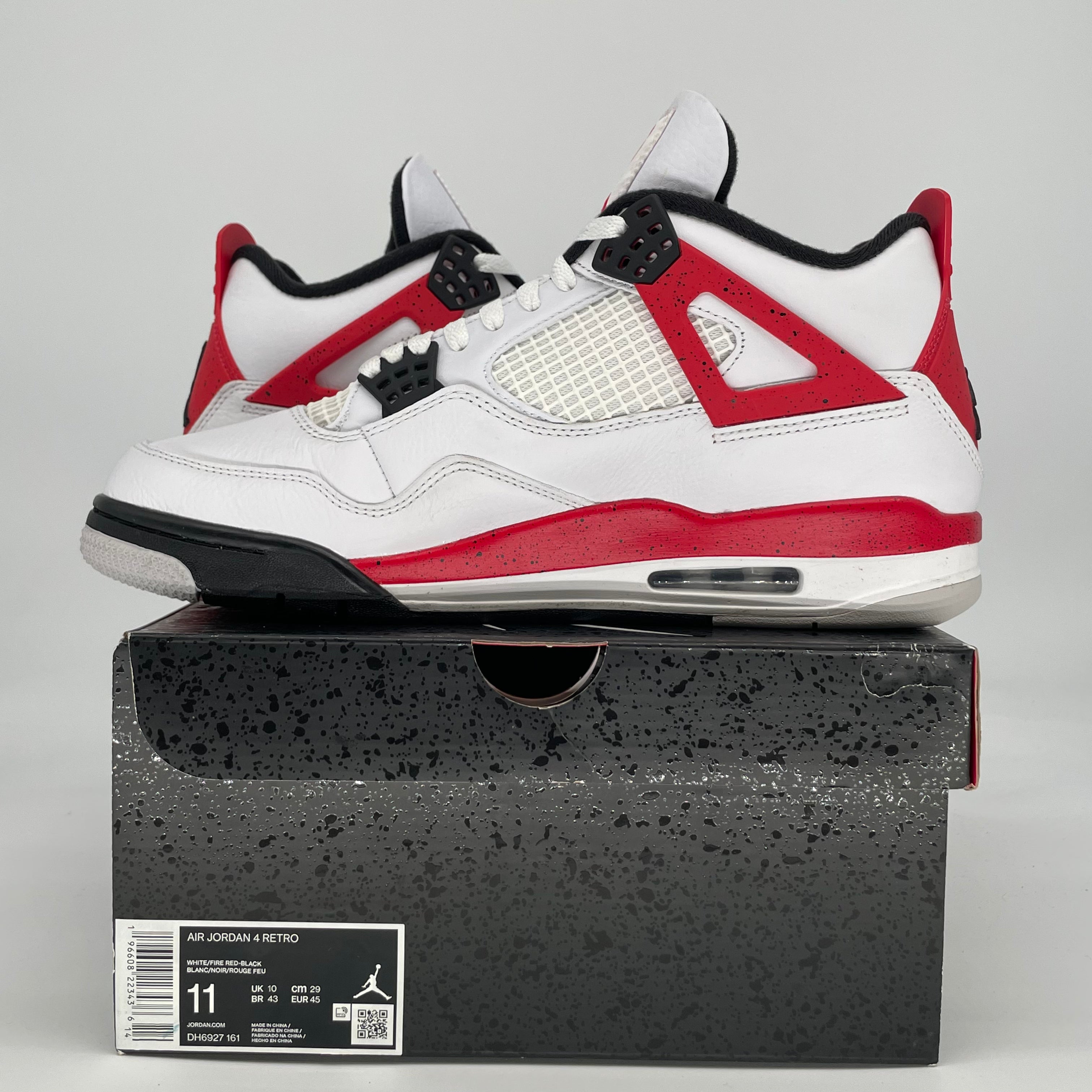 AIR JORDAN 4 RED CEMENT DH6927-161 SIZE 11/12.5W