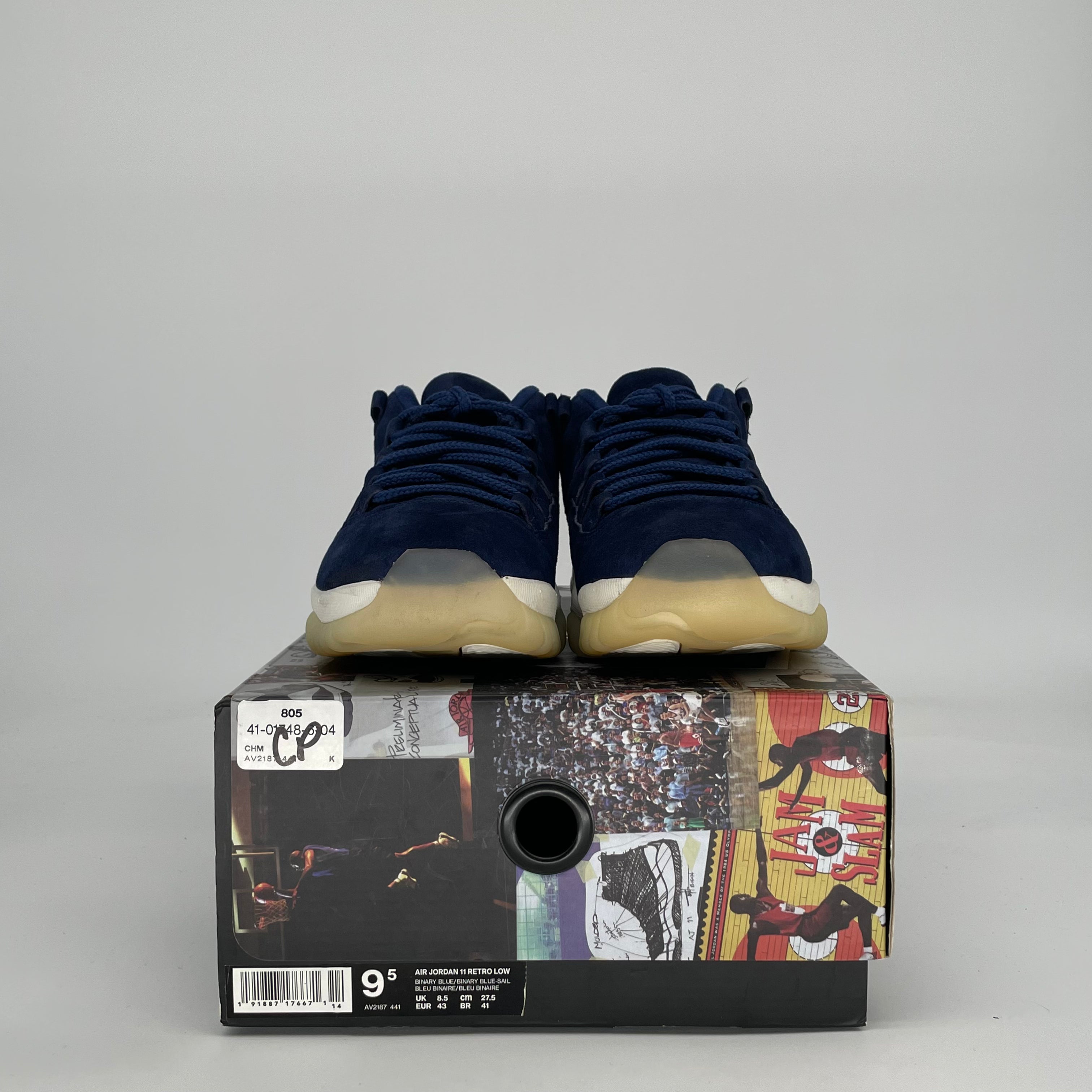AIR JORDAN 11 LOW DEREK JETER RE2PECT AV2187-441 SIZE 9.5/11W