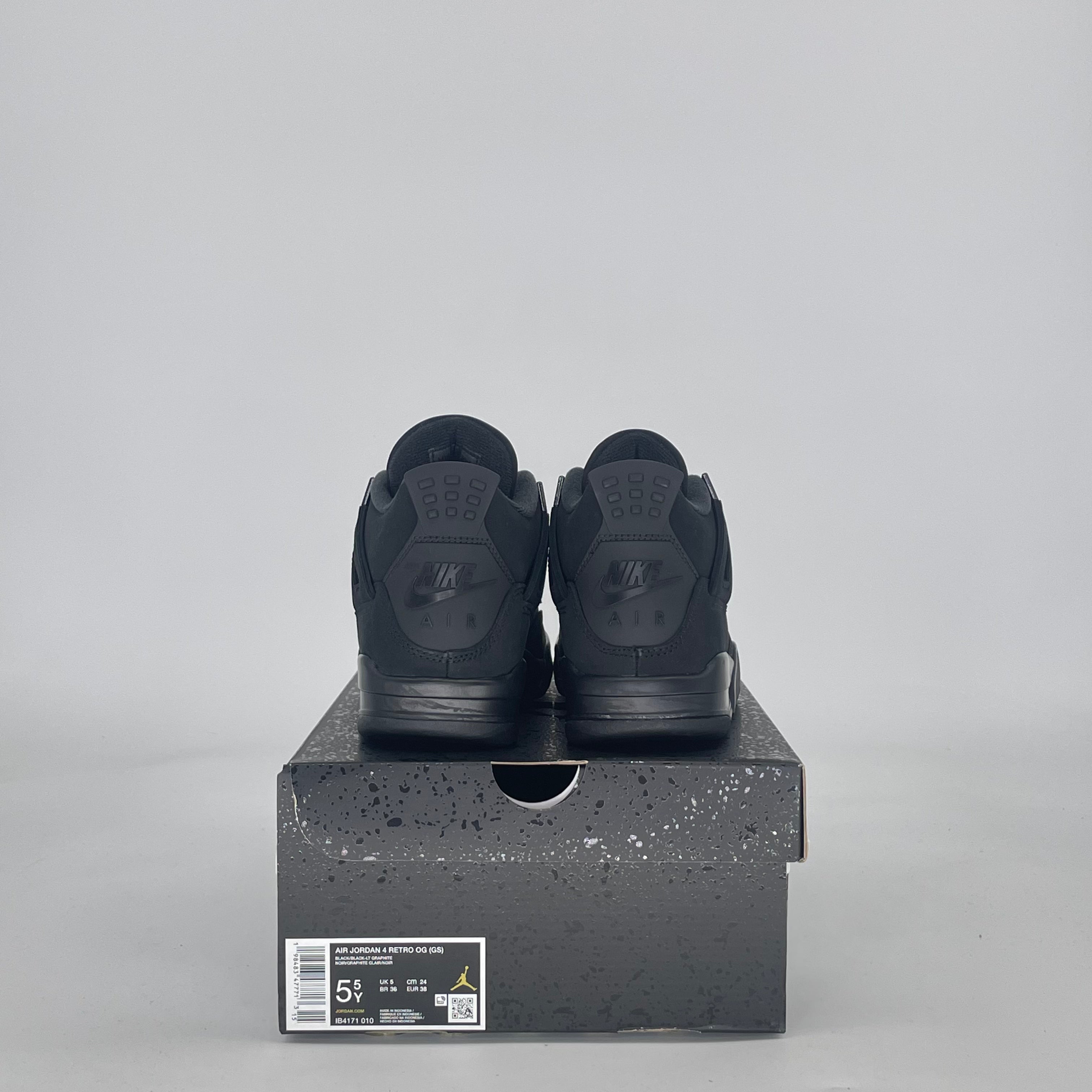 AIR JORDAN 4 BLACK CAT IB4171-010 SIZE 5.5/7W GS