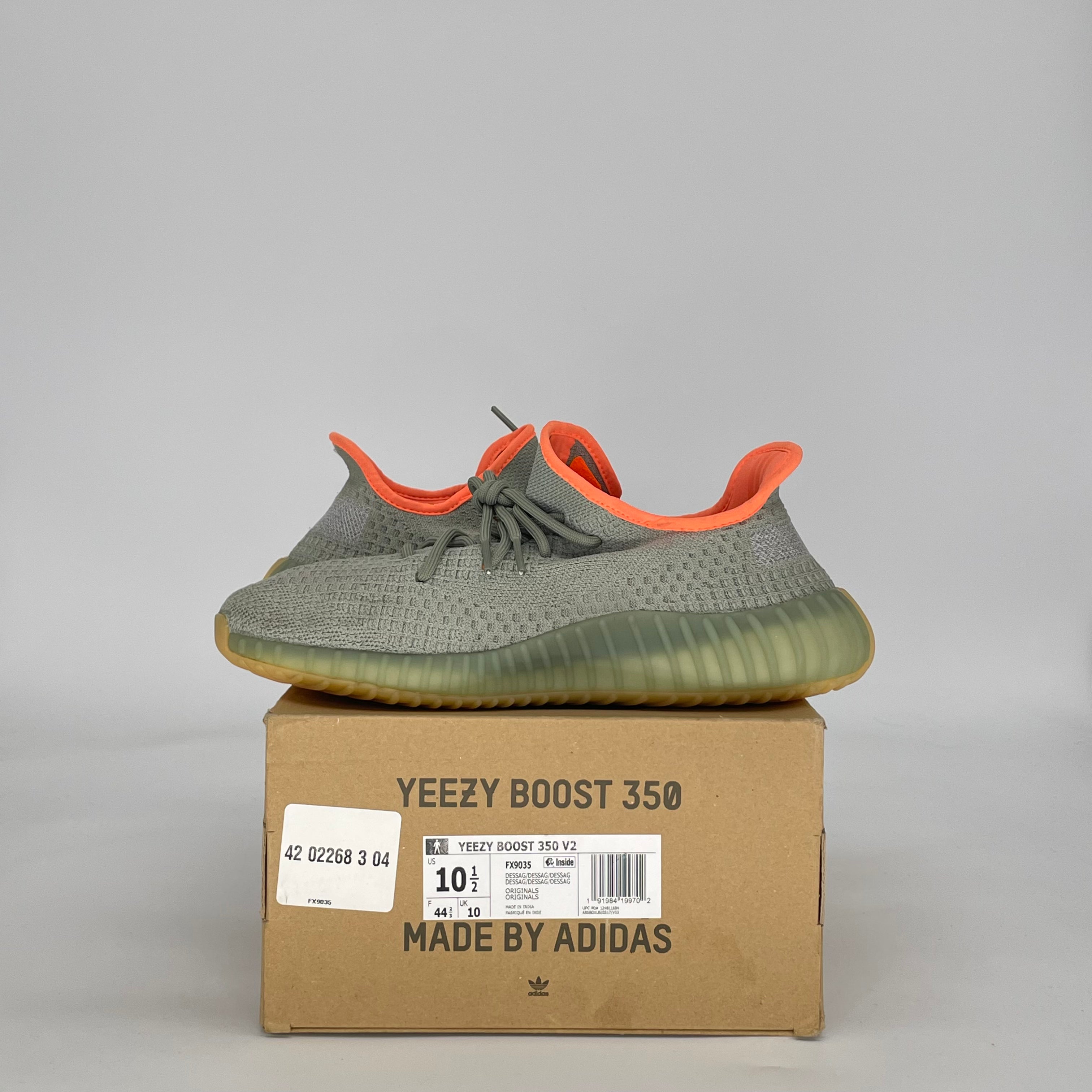 ADIDAS YEEZY BOOST 350 V2 DESERT SAGE FX9035 SIZE 10.5/12W