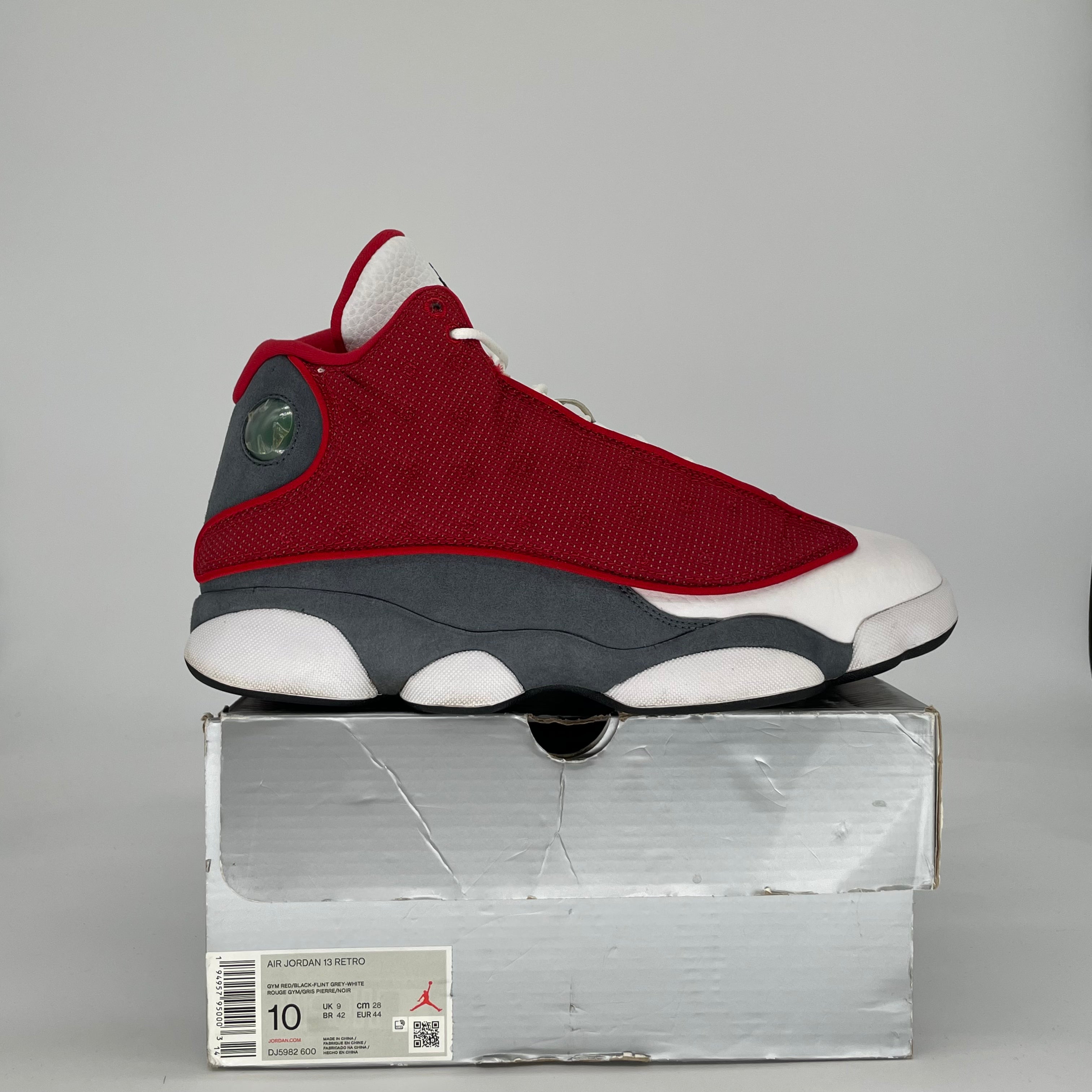 AIR JORDAN 13 GYM RED FLINT GREY DJ5982-600 SIZE 10/11.5W