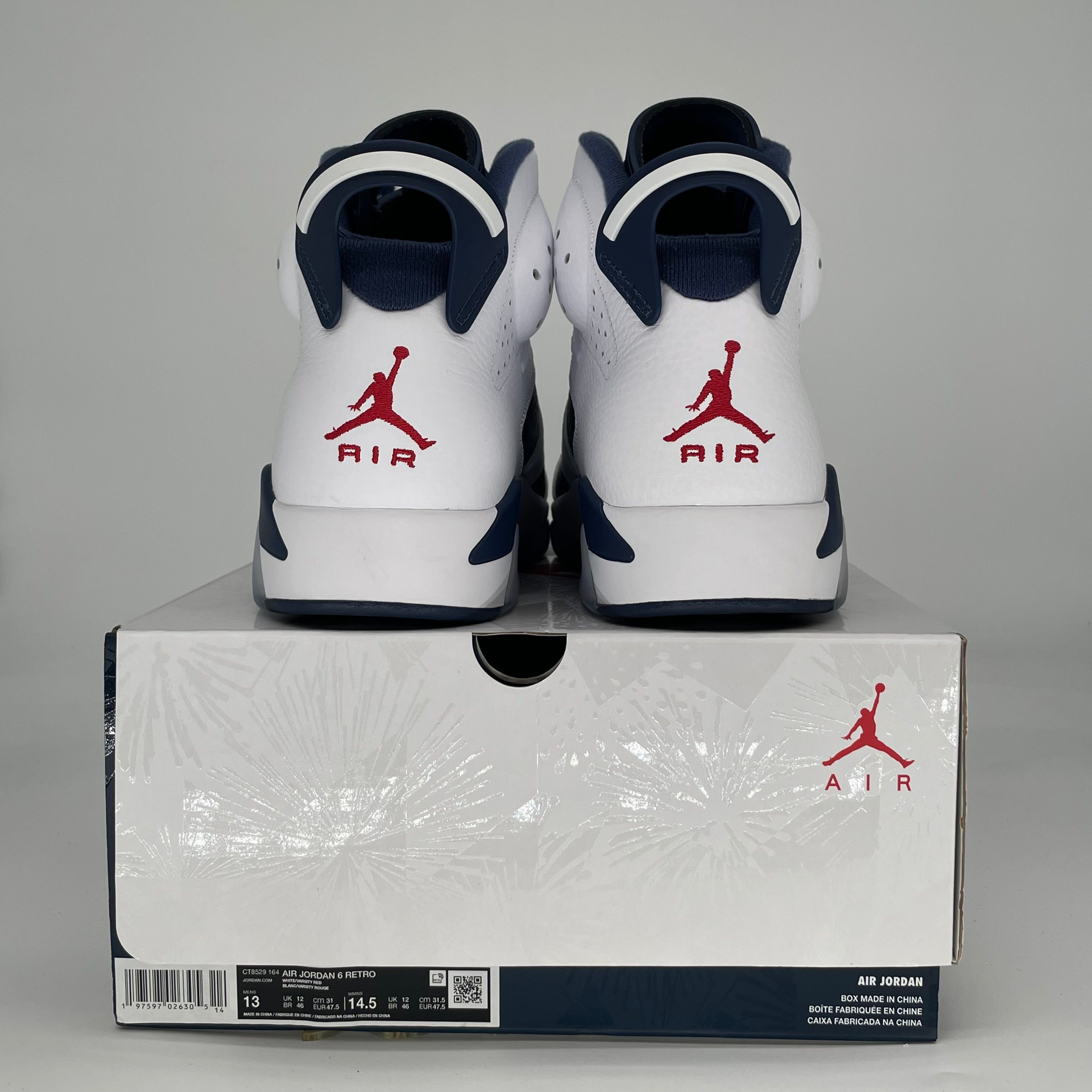 AIR JORDAN 6 OLYMPIC CT8529-164 SIZE 13/14.5W