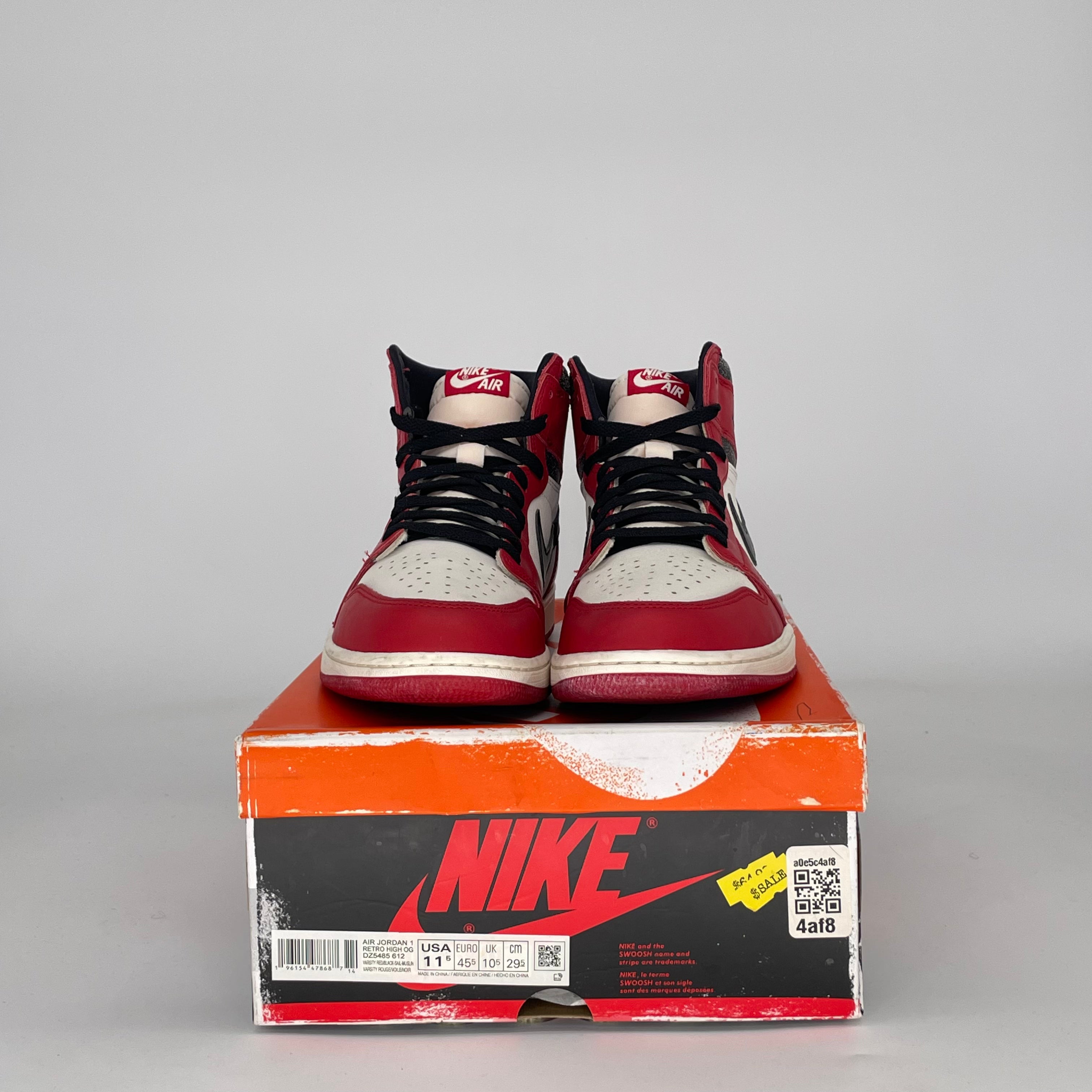 AIR JORDAN 1 HIGH CHICAGO LOST AND FOUND DZ5485-612 SIZE 11.5/13W