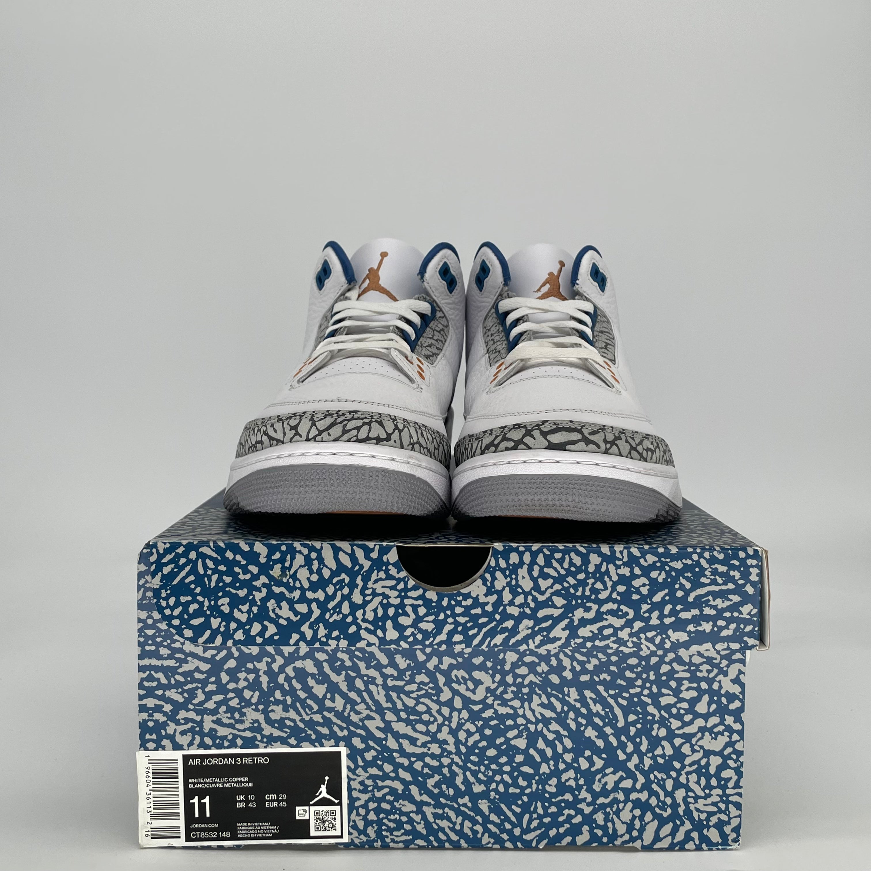 AIR JORDAN 3 WIZARDS CT8532-148 SIZE 11/12.5W