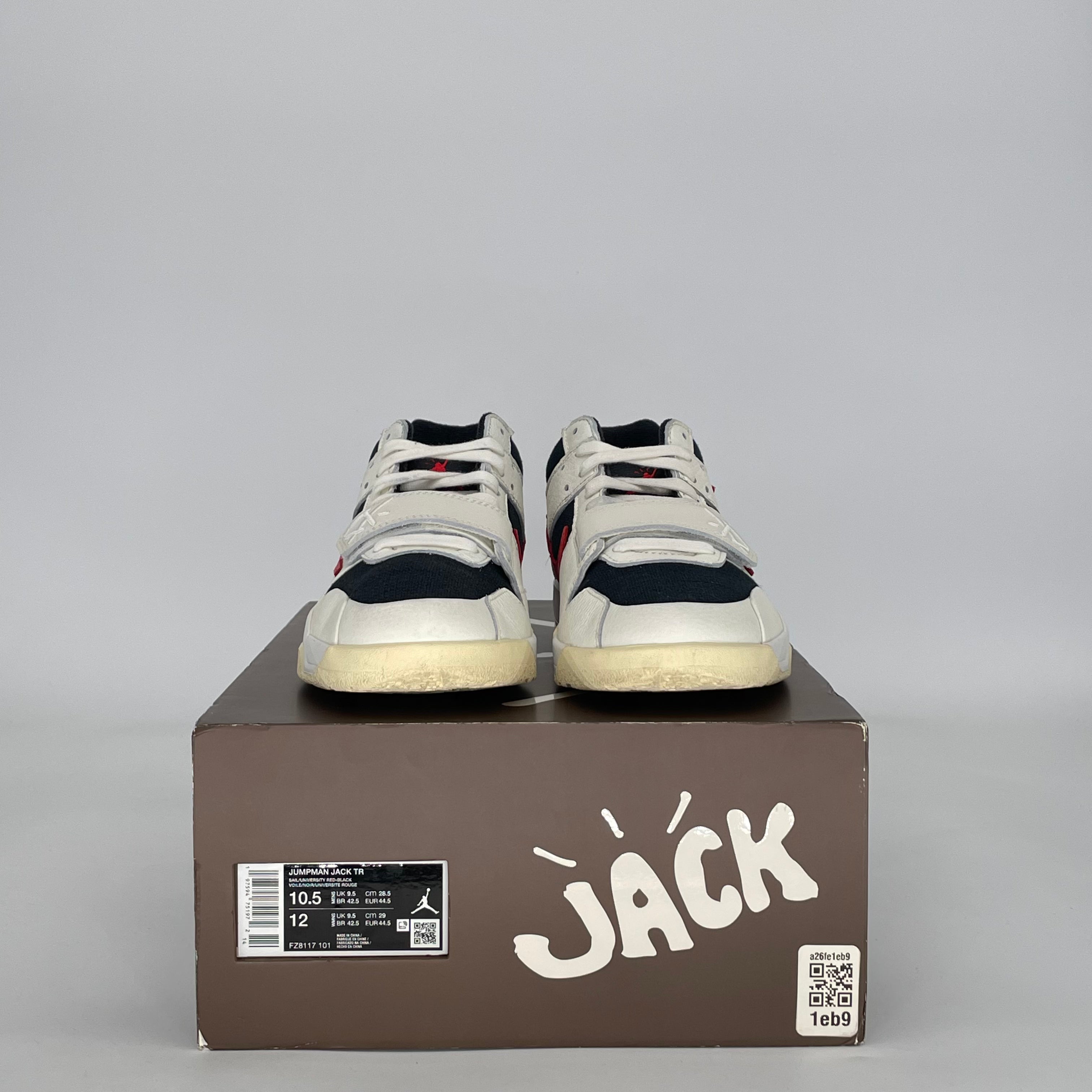 AIR JORDAN JUMPMAN JACK TR X TRAVIS SCOTT UNIVERSITY RED FZ8117-101 SIZE 10/11.5W