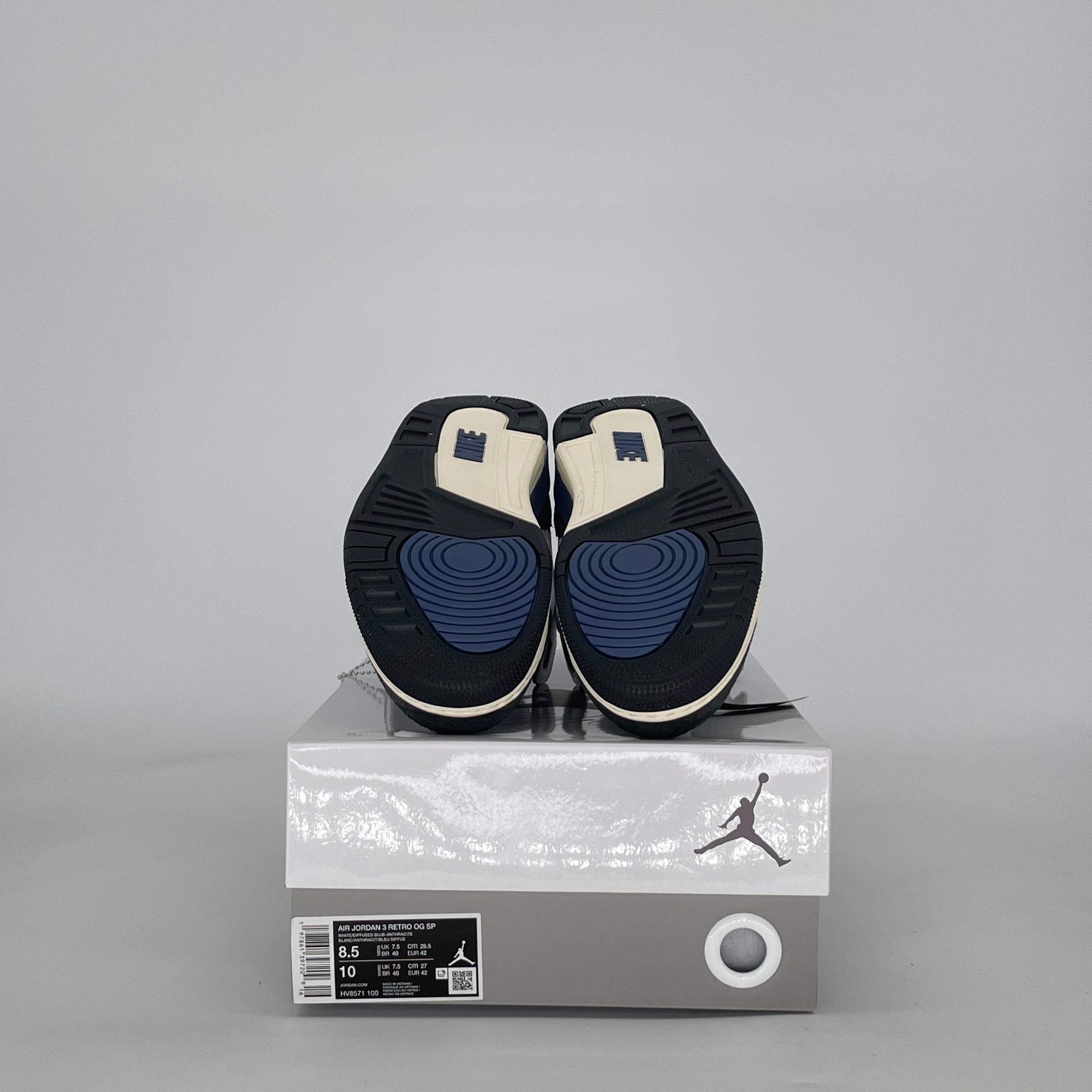 AIR JORDAN 3 A MA MANIERE DIFFUSED BLUE HV8571-100 SIZE 8.5/10W