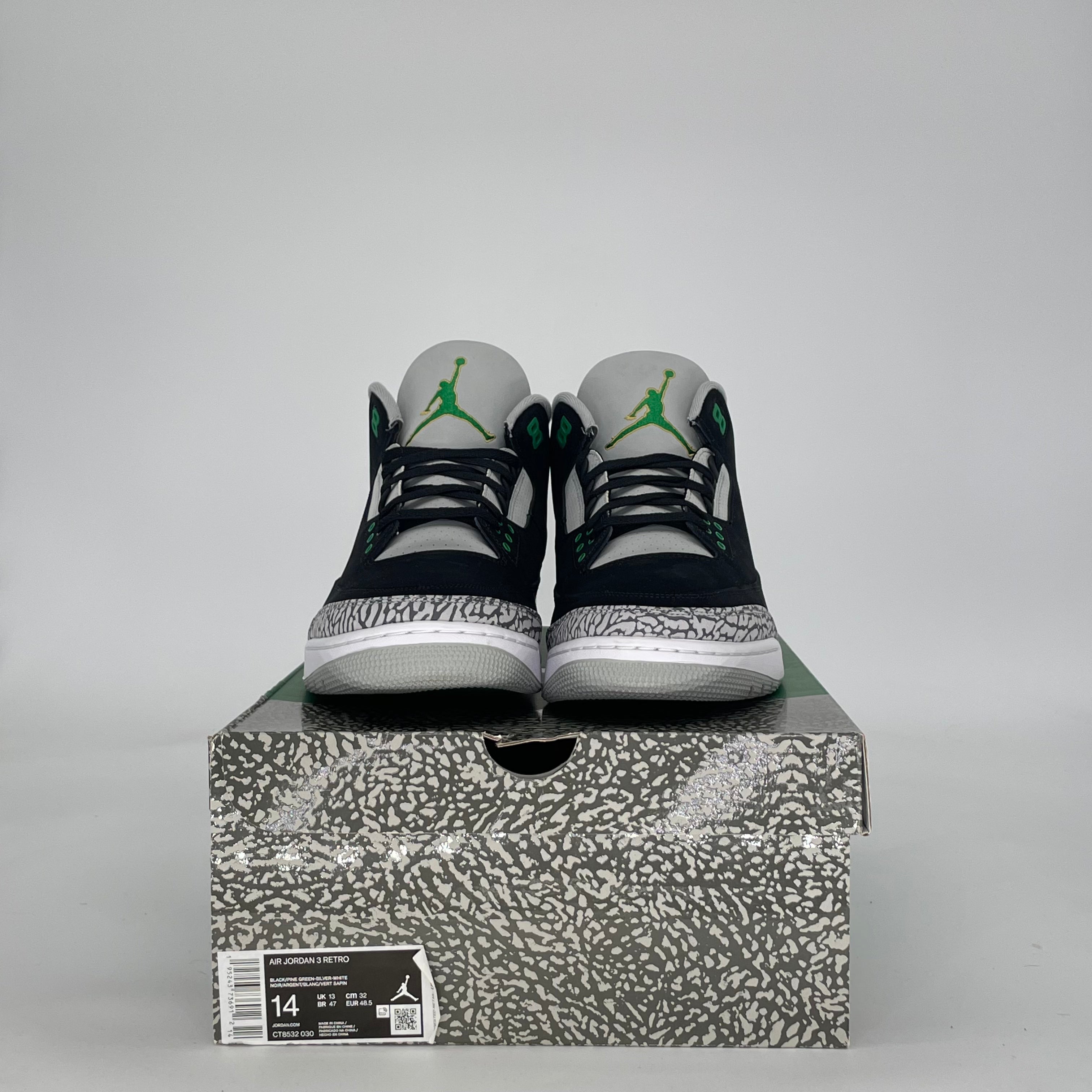 AIR JORDAN 3 PINE GREEN CT8532-030 SIZE 14/15.5W