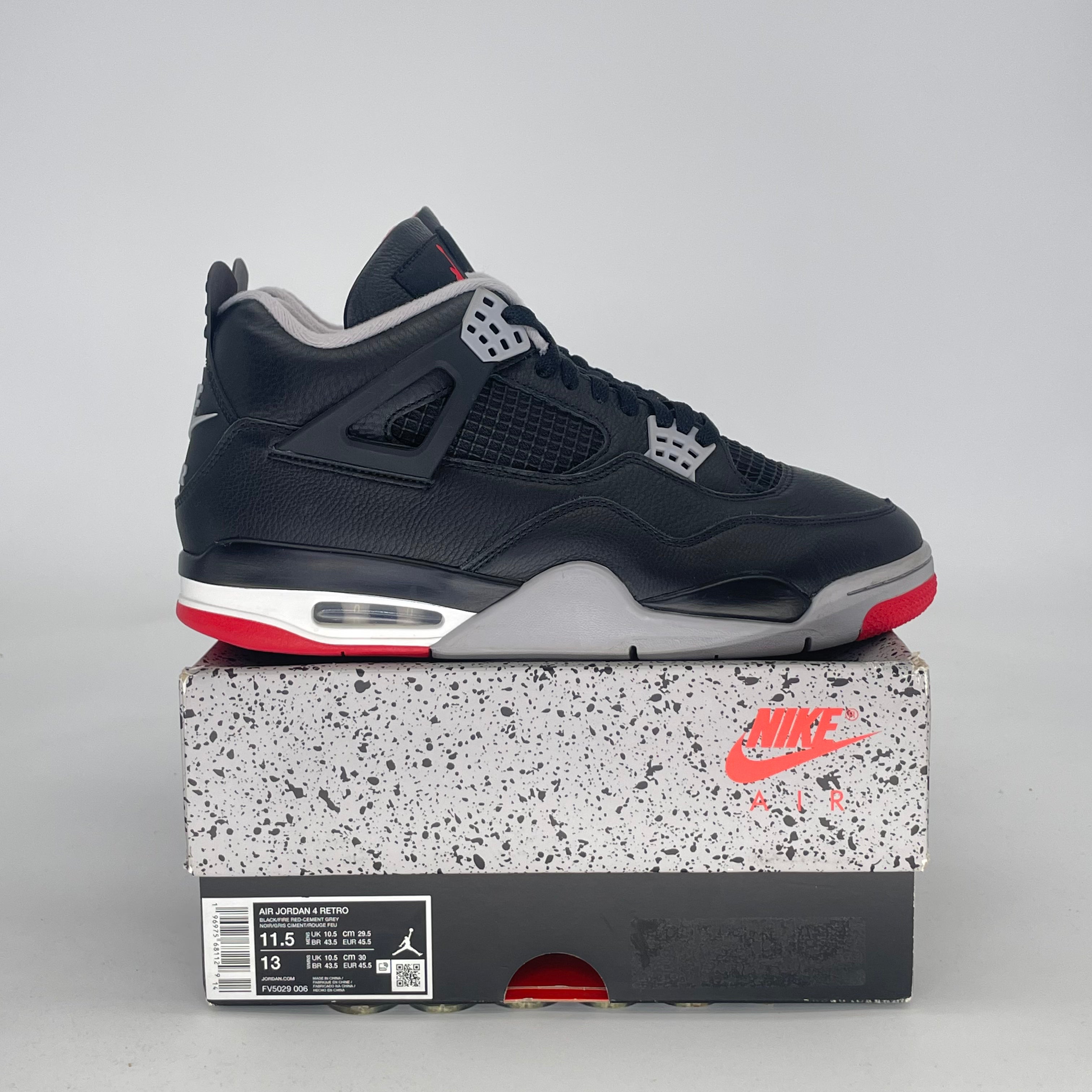 AIR JORDAN 4 BRED REIMAGINED FV5029-006 SIZE 11.5/13W