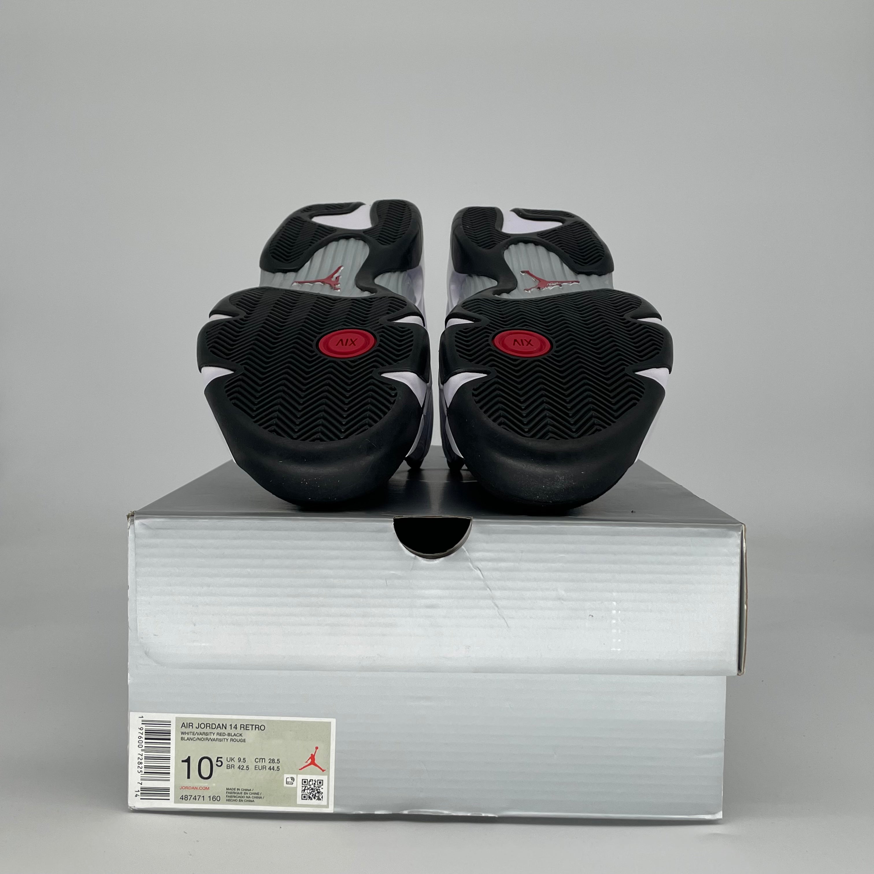 AIR JORDAN 14 BLACK TOE 487471-160 SIZE 10.5/12W