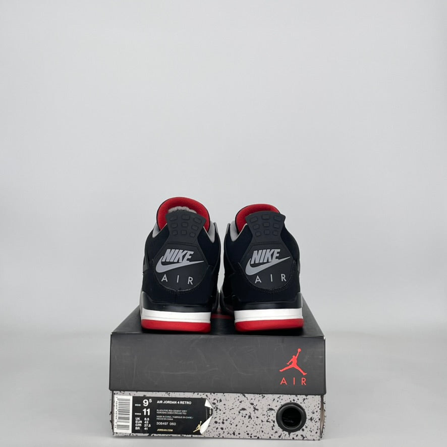 AIR JORDAN 4 BRED (2019) 308497-060 SIZE 9.5/11W