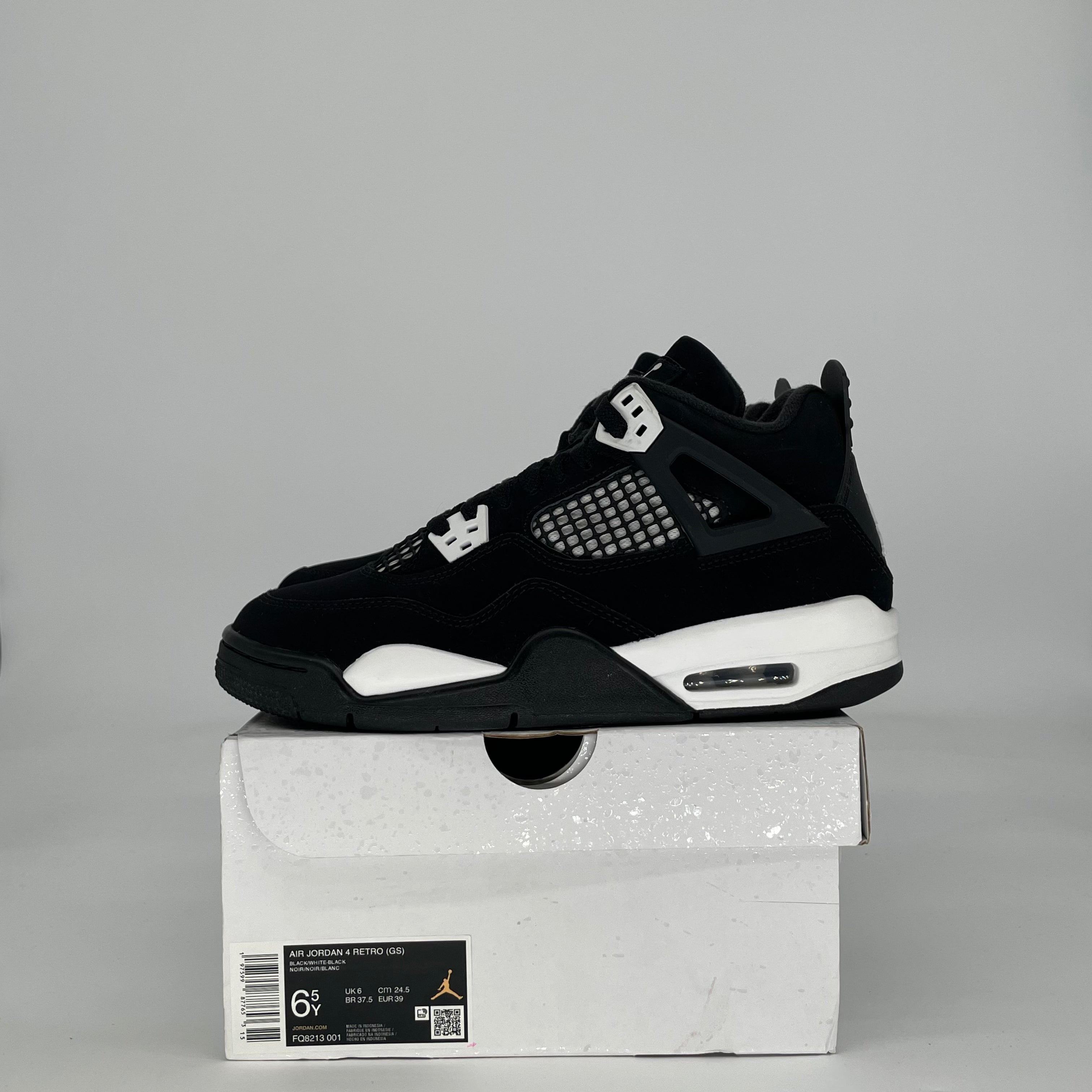 AIR JORDAN 4 WHITE THUNDER FQ8213-001 SIZE 6.5/8W