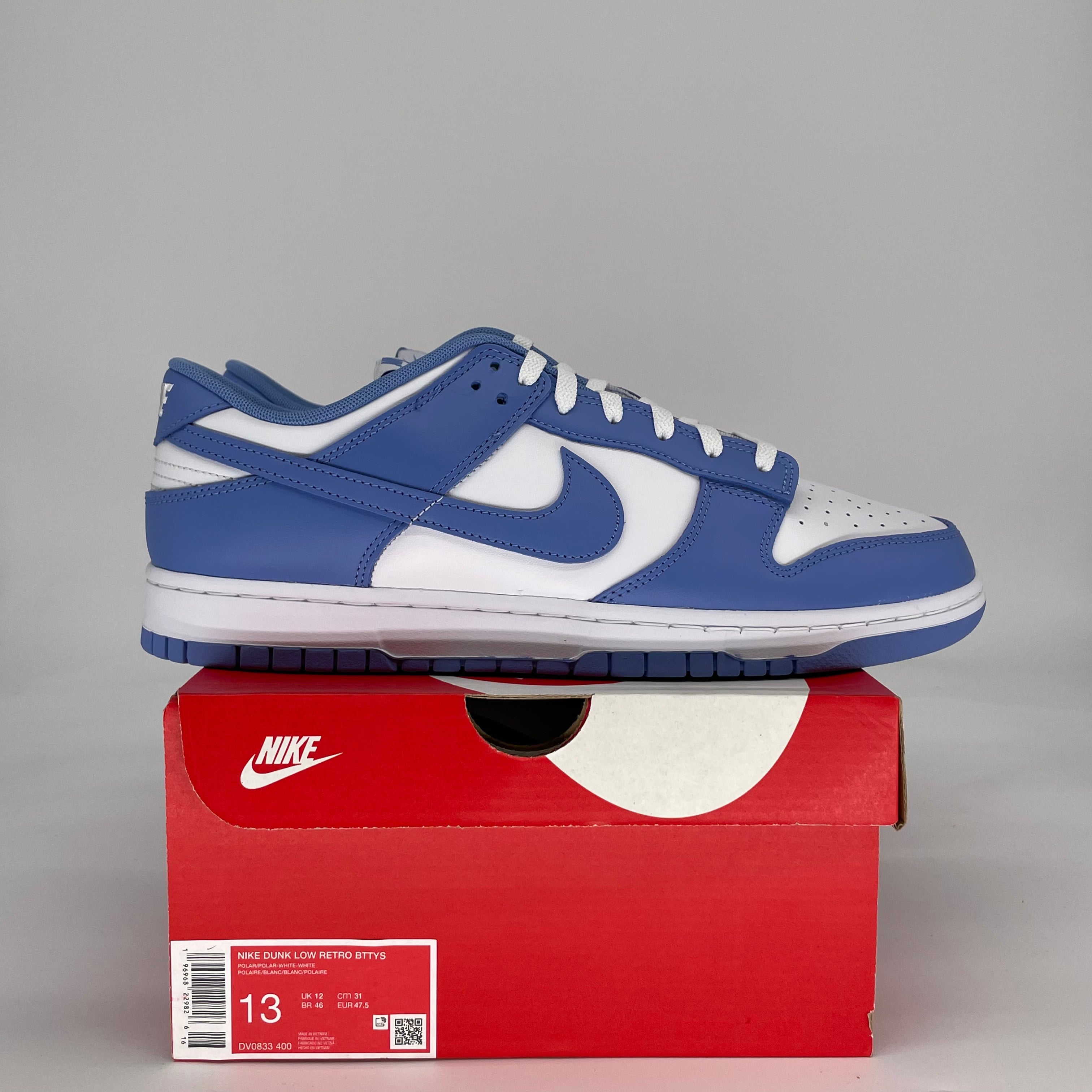 NIKE DUNK LOW POLAR BLUE DV0833-400 SIZE 13/14.5W
