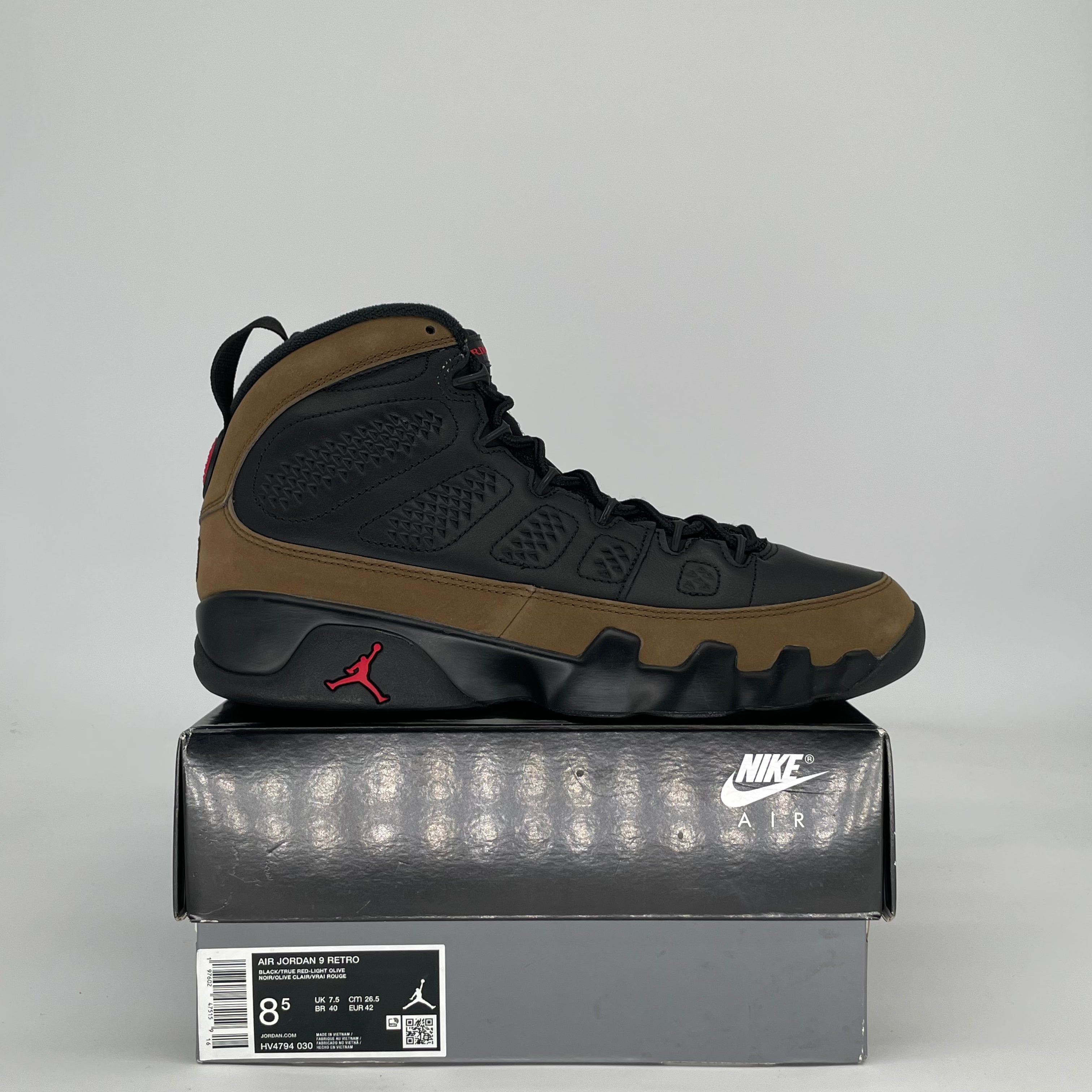 AIR JORDAN 9 OLIVE HV4794-030 SIZE 8.5/10W
