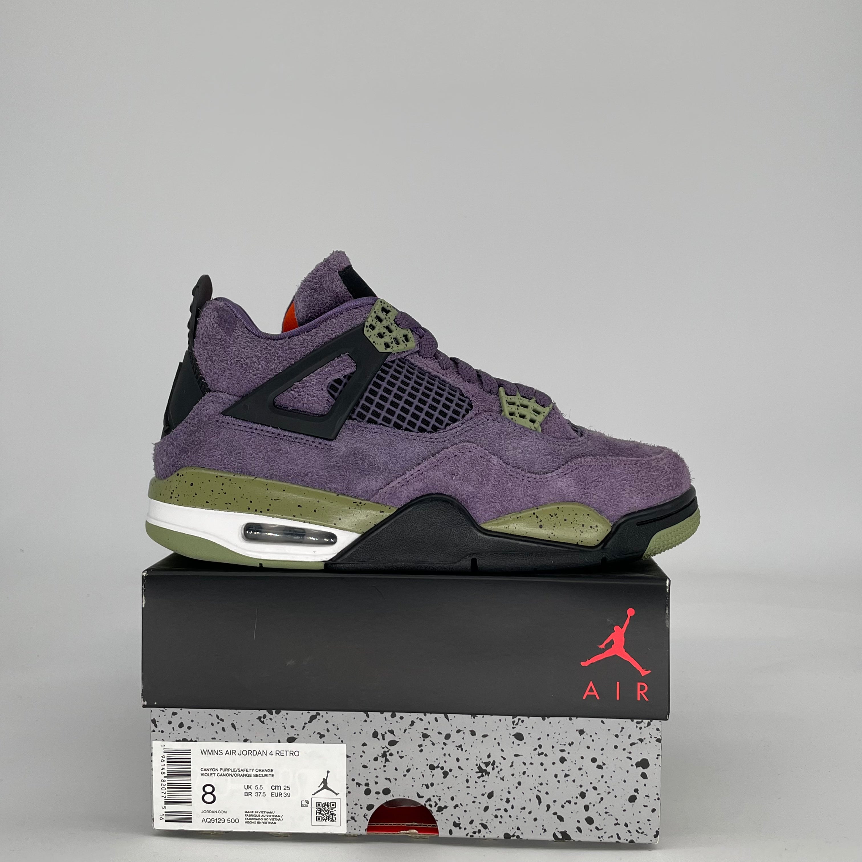AIR JORDAN 4 CANYON PURPLE W AQ9129-500 SIZE 6.5/8W