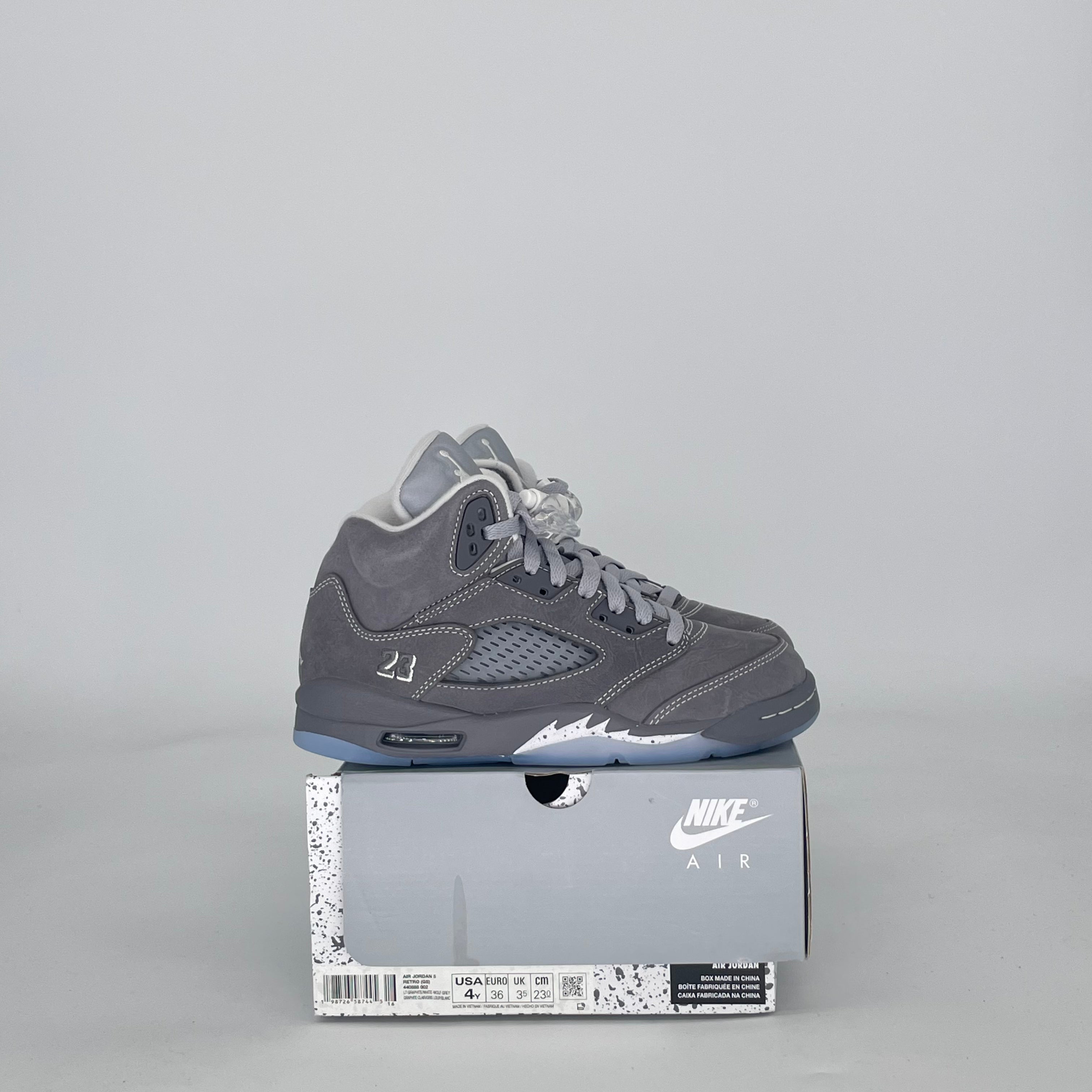 AIR JORDAN 5 WOLF GREY 440888-002 SIZE 4/5.5W GS