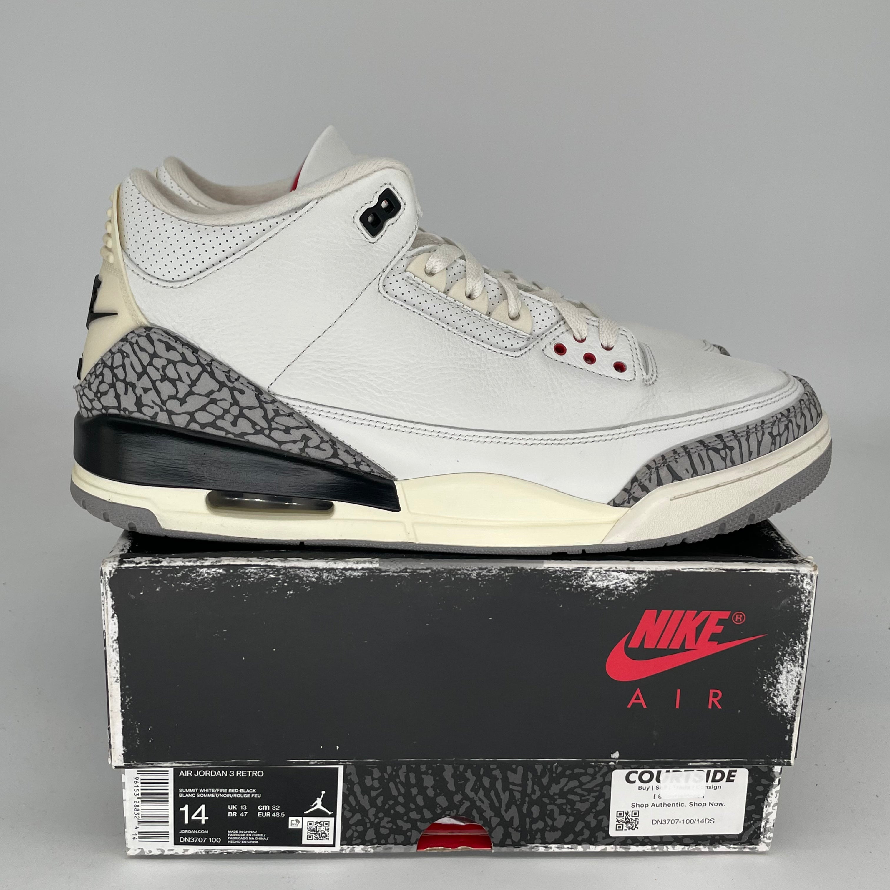 AIR JORDAN 3 WHITE CEMENT REIMAGINED SIZE 14/15.5W DN3707-100