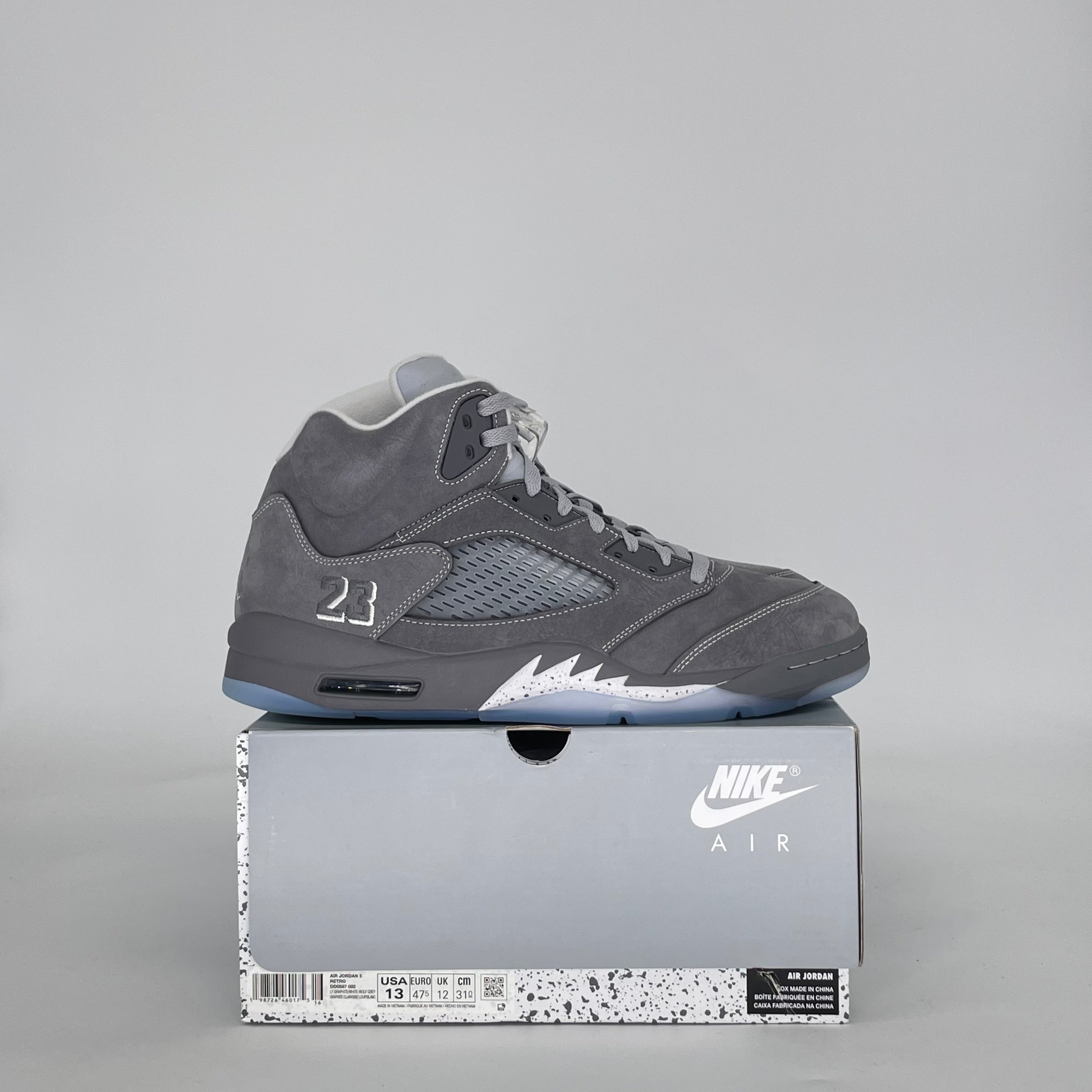 AIR JORDAN 5 WOLF GREY DD0587-002 SIZE 13/14.5W