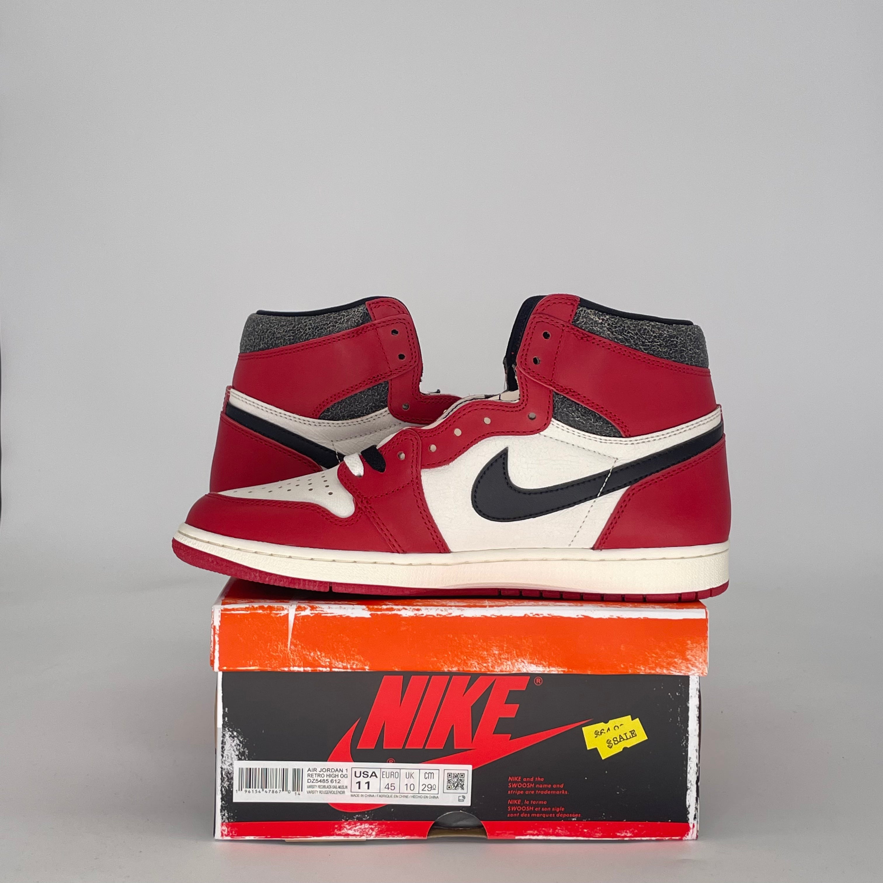 AIR JORDAN 1 HIGH CHICAGO LOST AND FOUND DZ5485-612 SIZE 11/12.5W