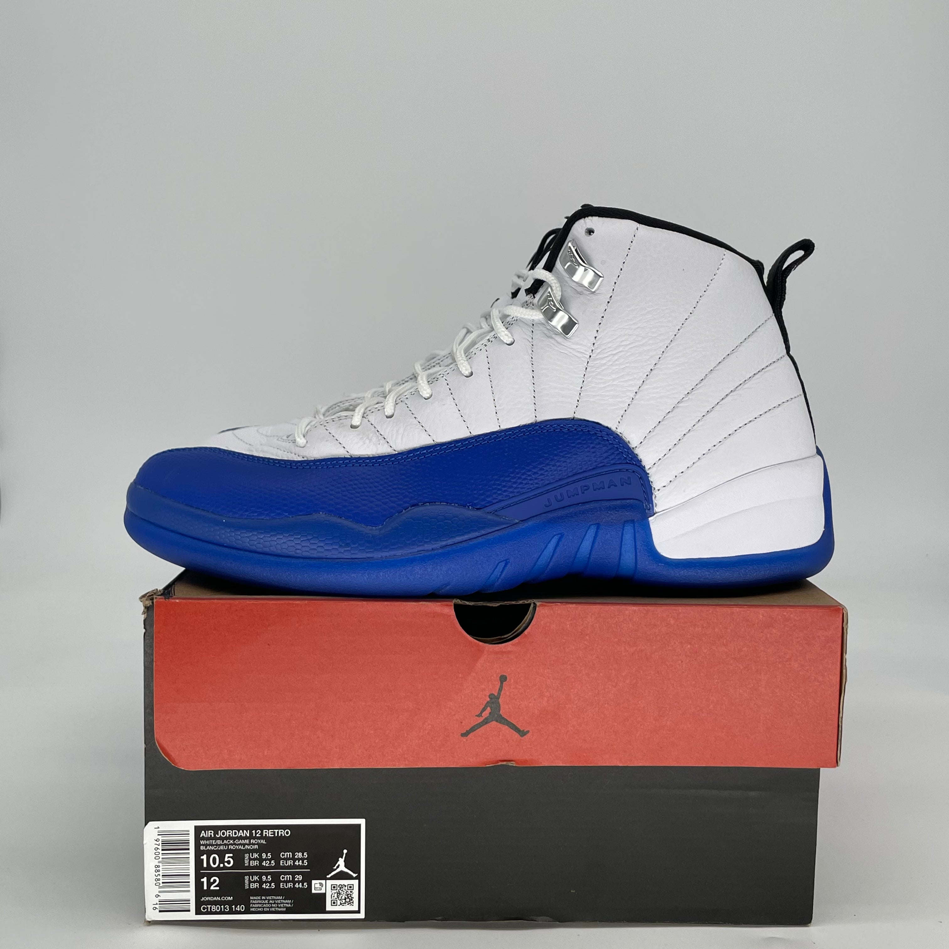 AIR JORDAN 12 BLUEBERRY CT8013-140 SIZE 10.5/12W