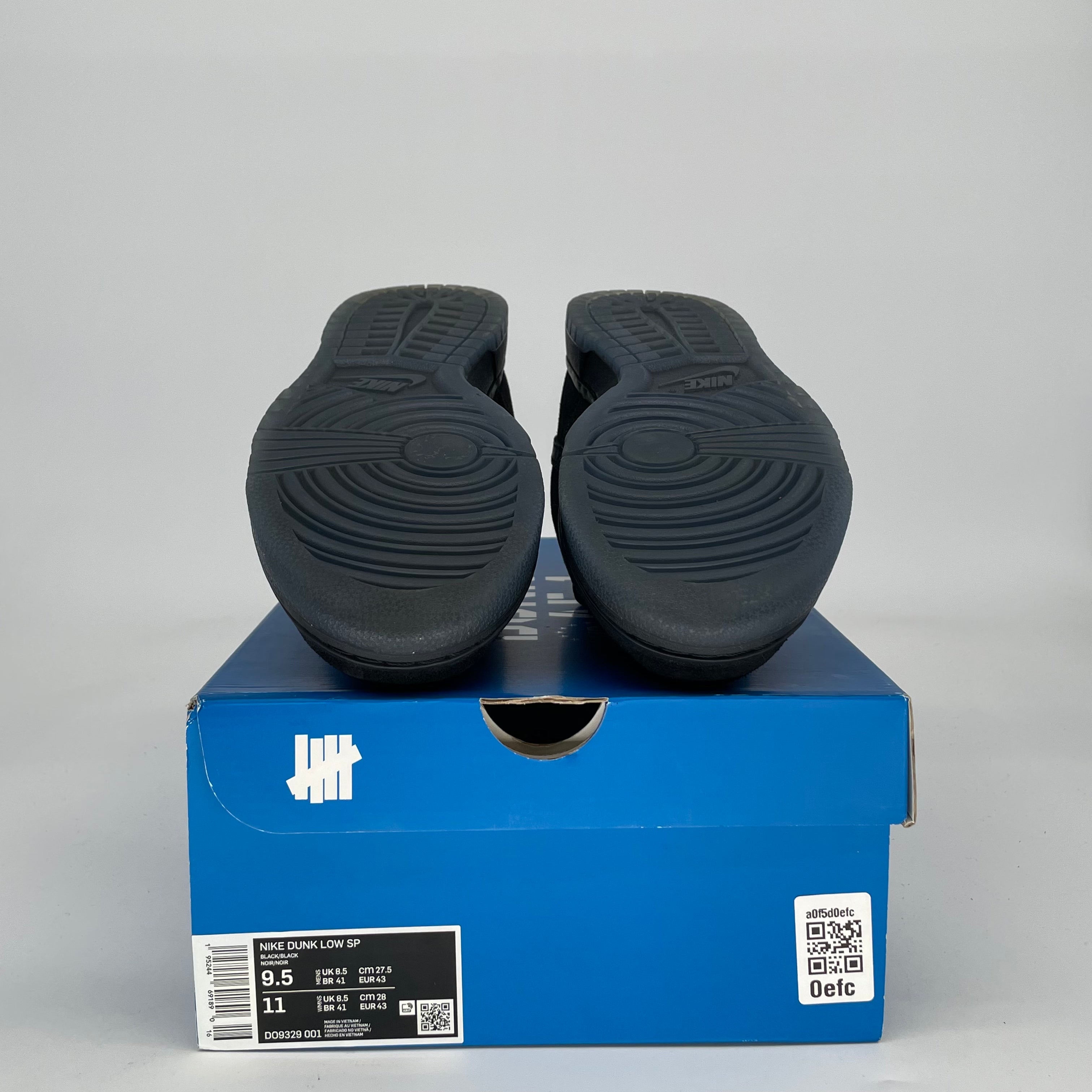 NIKE DUNK LOW X UNDEFEATED 5 ON IT BLACK DO9329-001 SIZE 9.5/11W