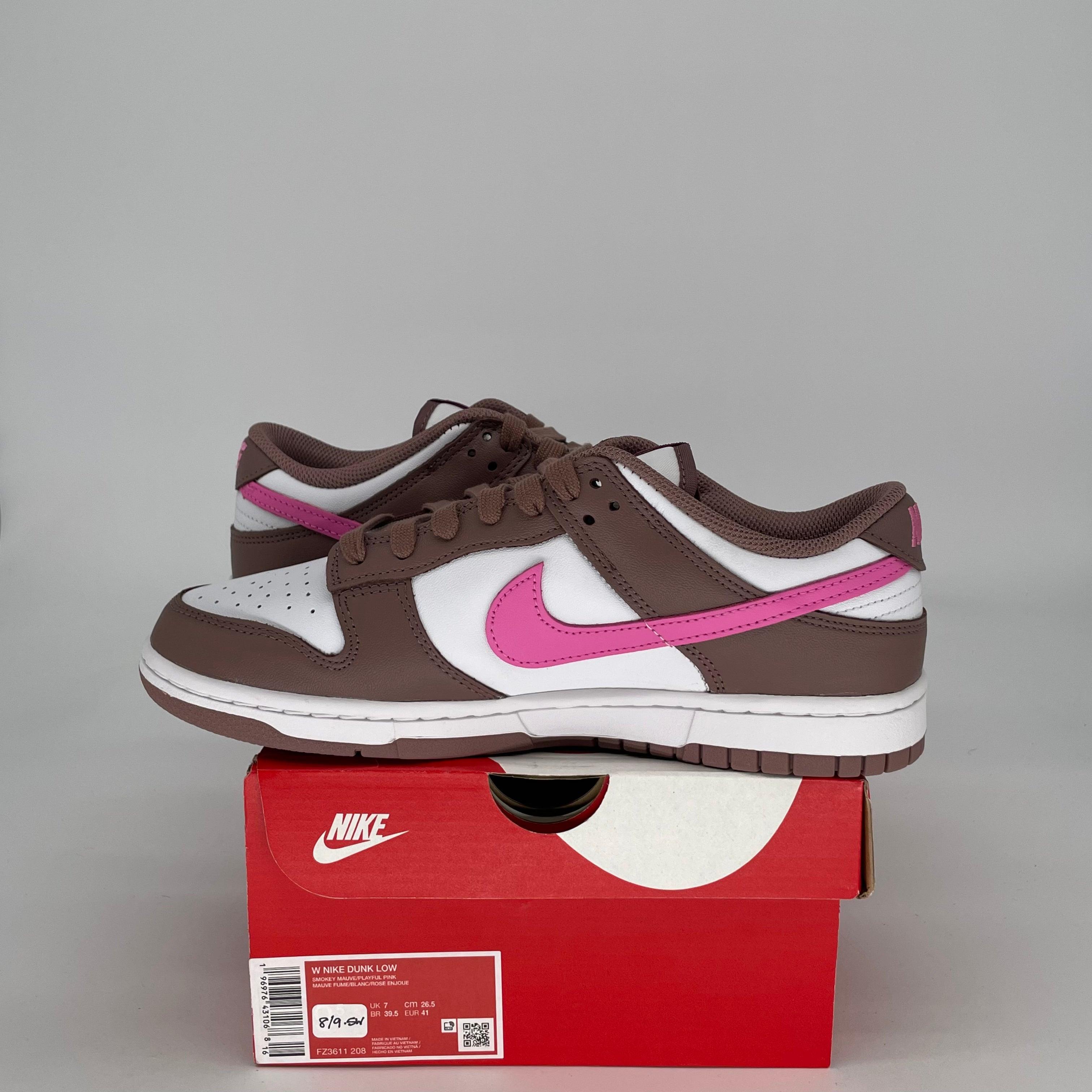NIKE DUNK LOW SMOKEY MAUVE W FZ3611-208 SIZE 8/9.5W