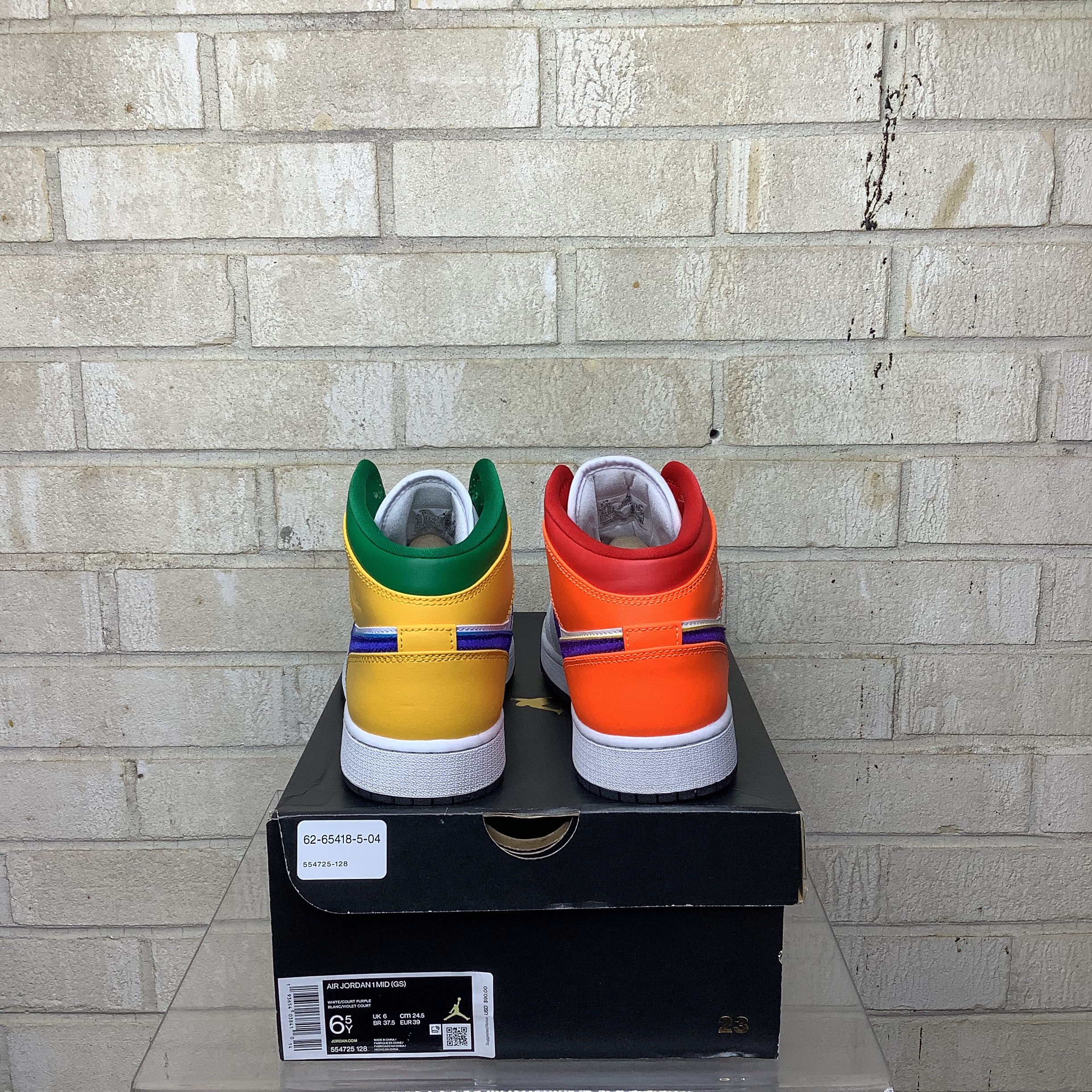 AIR JORDAN 1 MID ALTERNATE MULTI COLOR SIZE 6.5/8W 554725-128