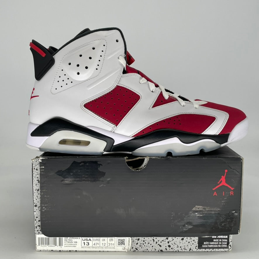 AIR JORDAN 6 CARMINE CT8529-106 SIZE 13/14.5W