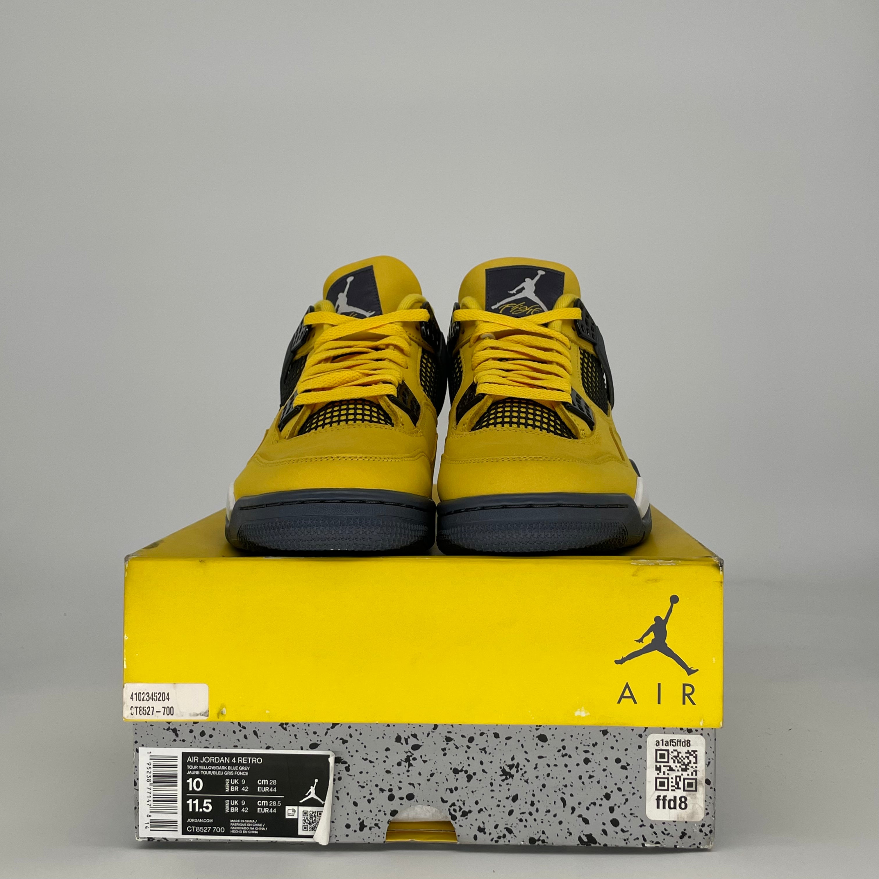 AIR JORDAN 4 LIGHTNING CT8527-700 SIZE 10/11.5W