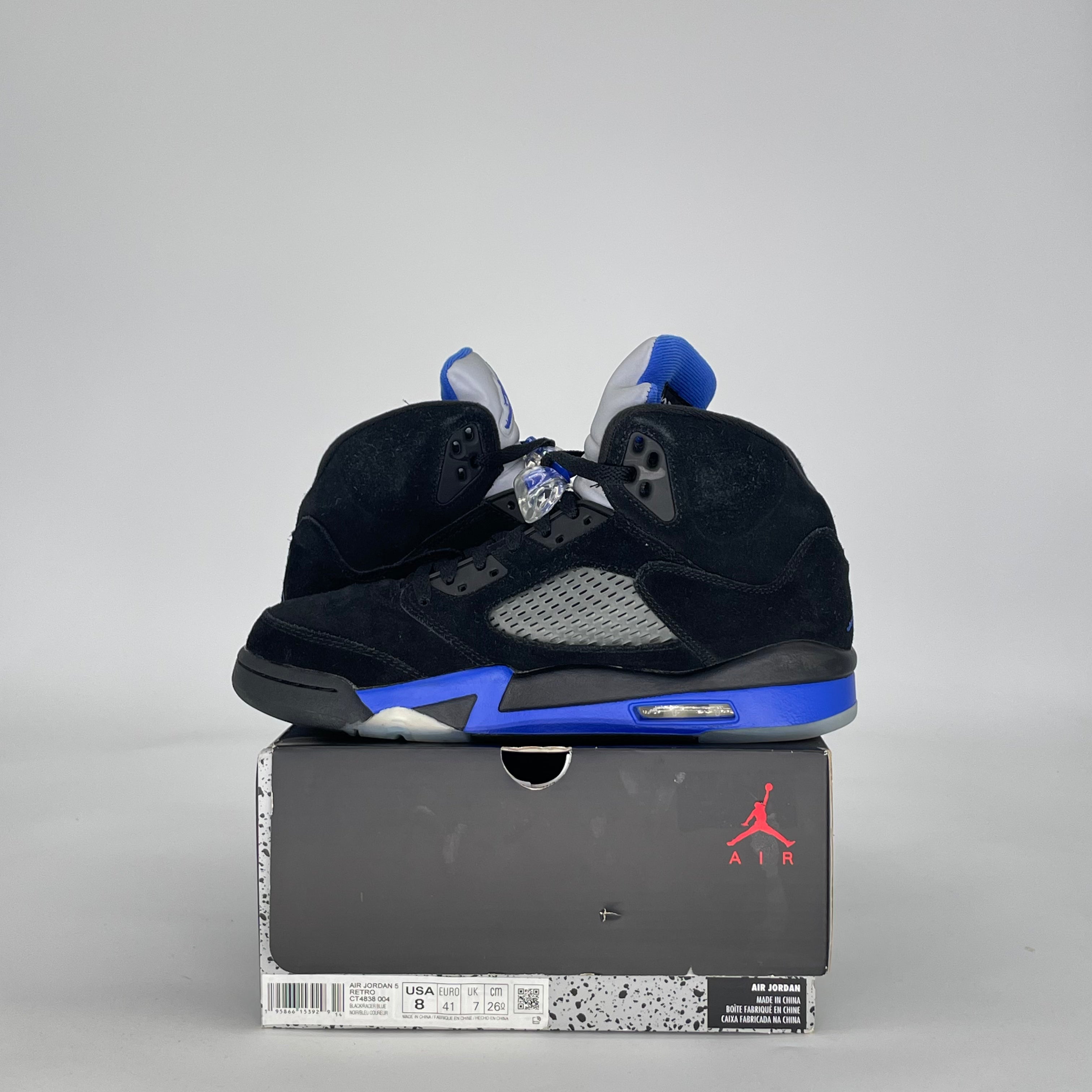 AIR JORDAN 5 RACER BLUE CT4838-004 SIZE 8/9.5W