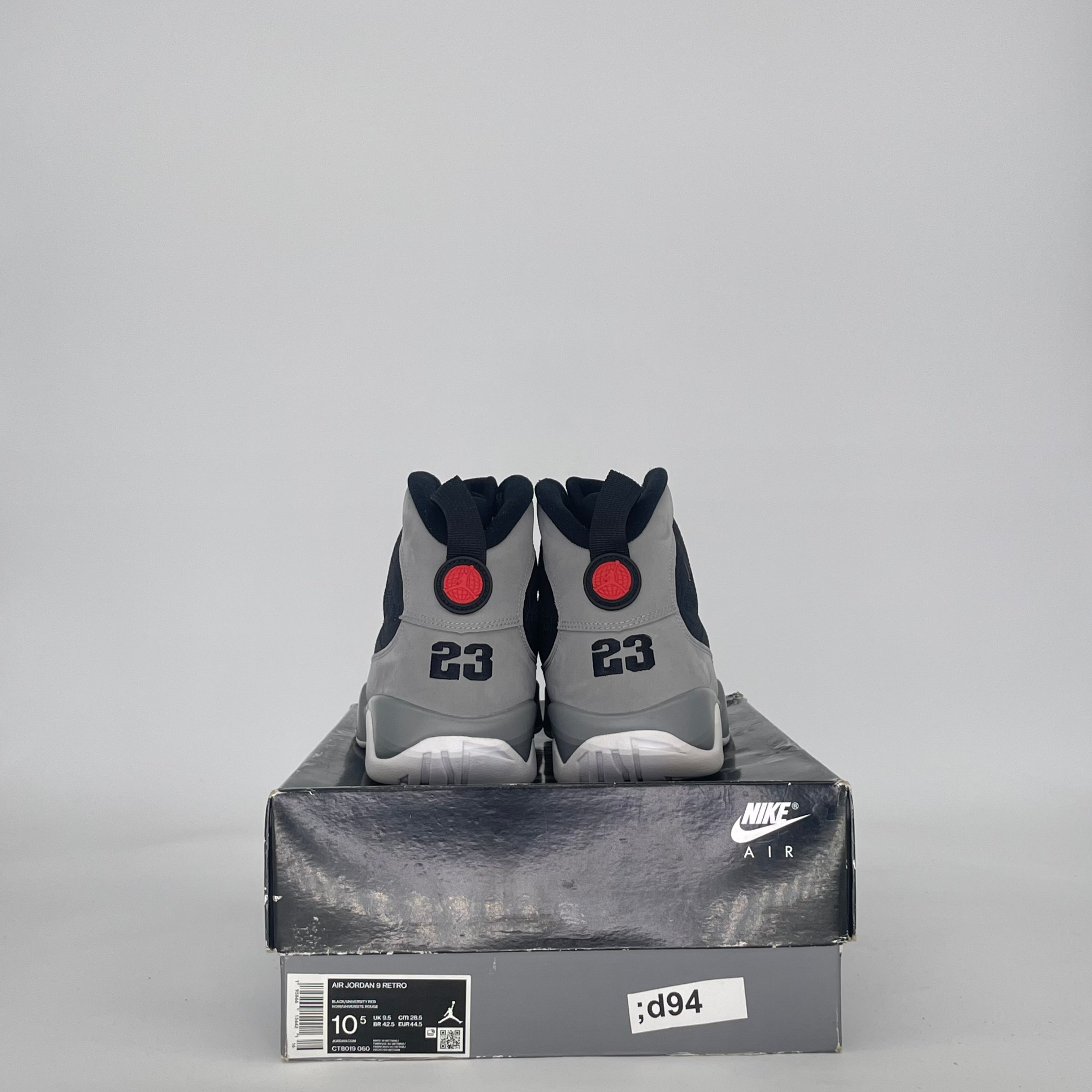 AIR JORDAN 9 PARTICLE GREY CT8019-060 SIZE 10.5/12W