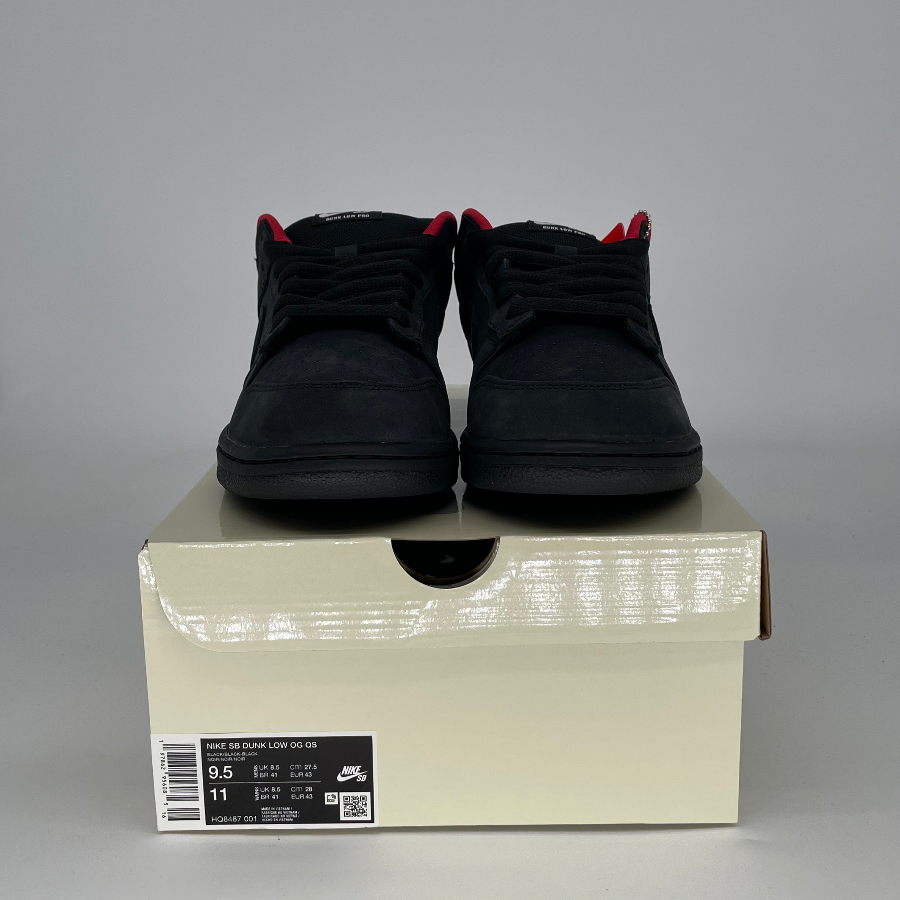 SUPREME X NIKE SB DUNK LOW 94 BLACK HQ8487-001 SIZE 9.5/11W