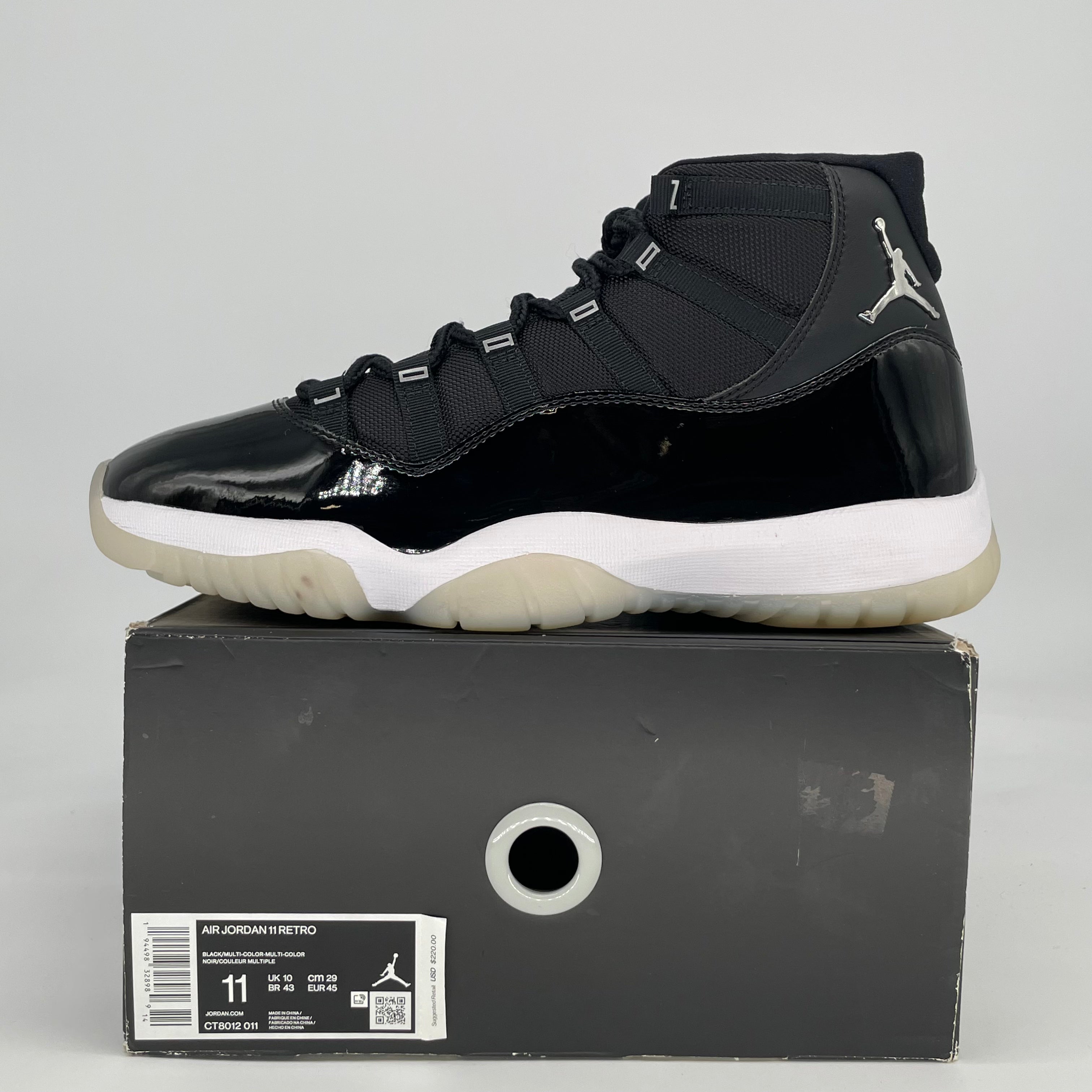 AIR JORDAN 11 JUBILEE 25TH ANNIVERSARY CT8012-011 SIZE 11/12.5W