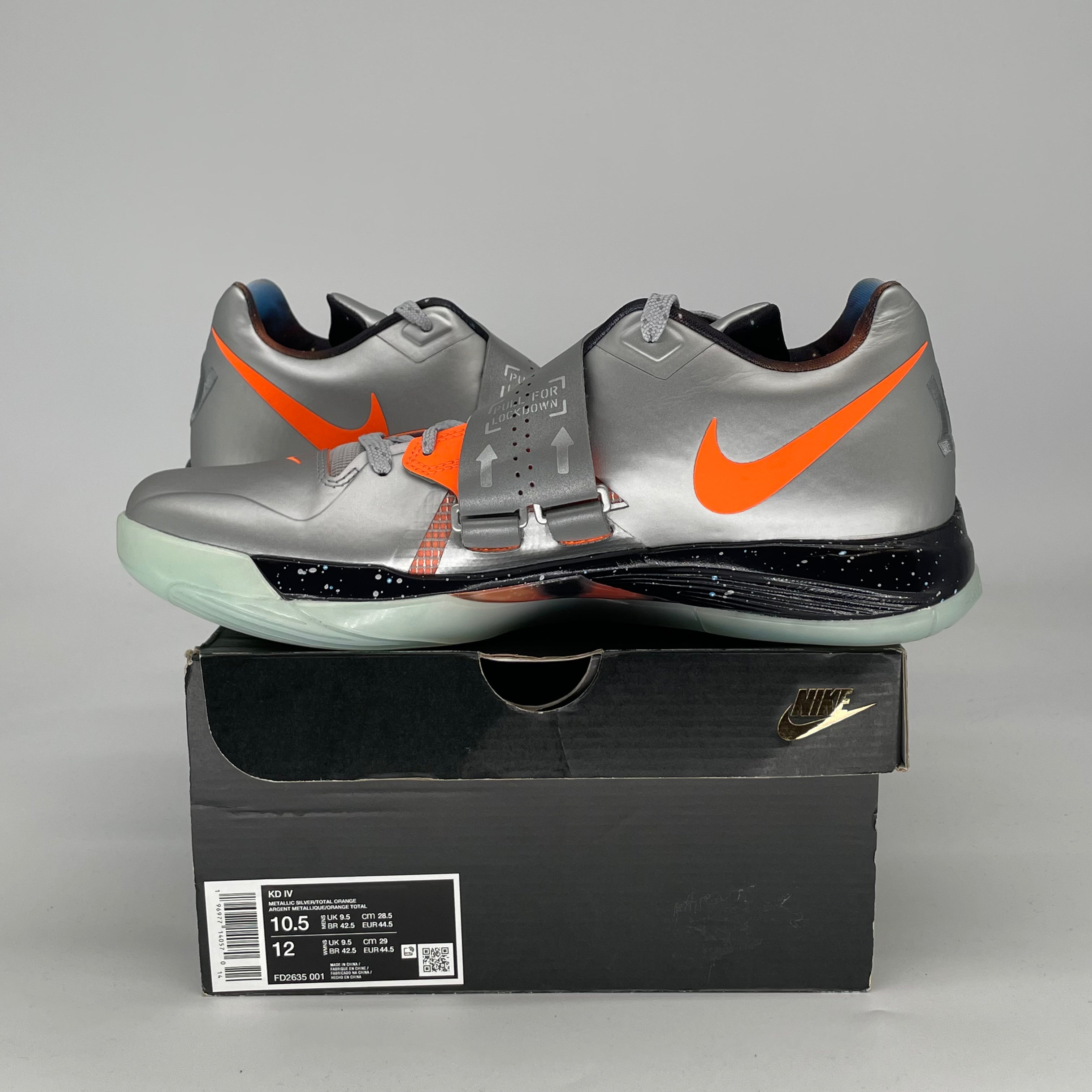 NIKE KD 4 GALAXY FD2635-001 SIZE 10.5/12W