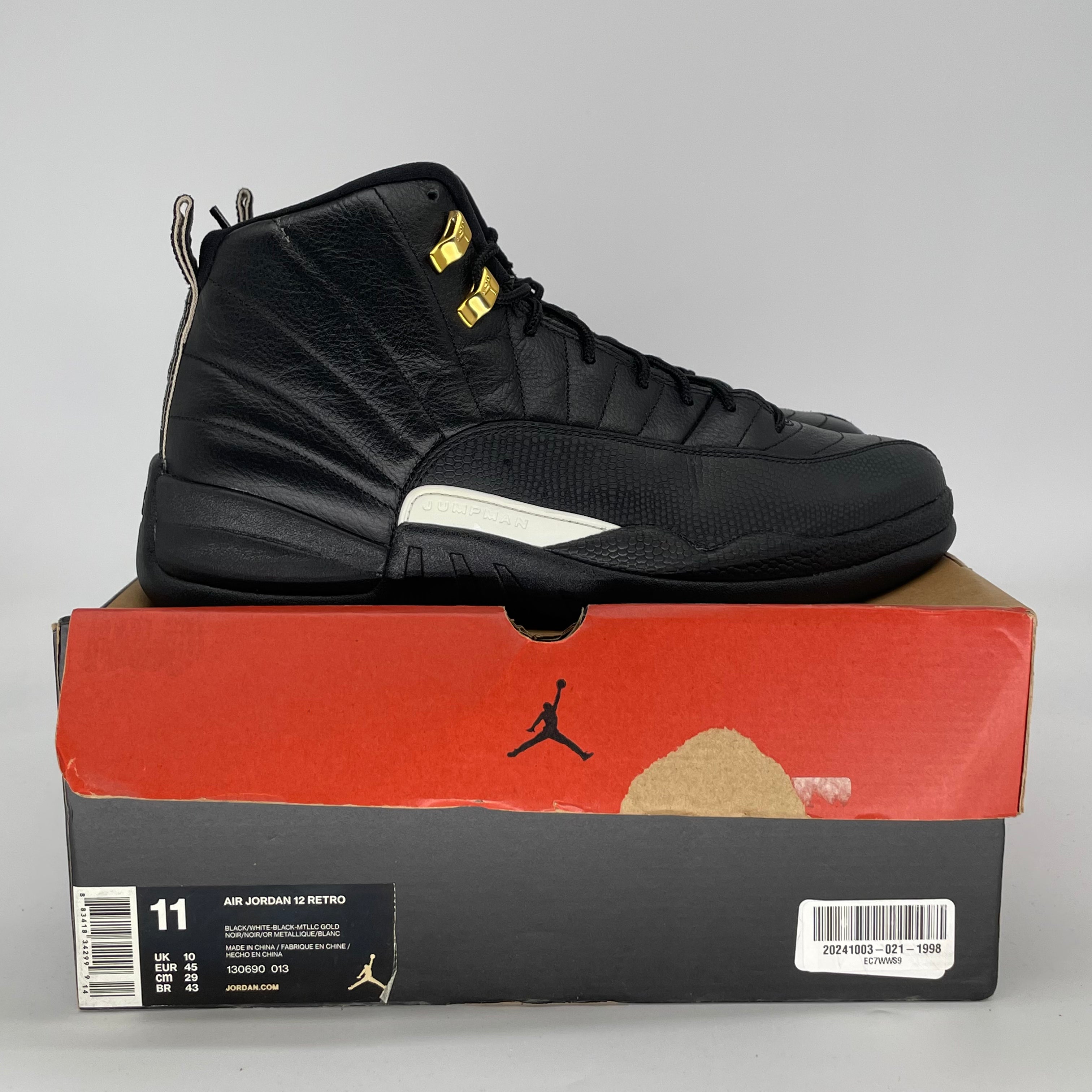 AIR JORDAN 12 THE MASTER 130690-013 SIZE 11/12.5W