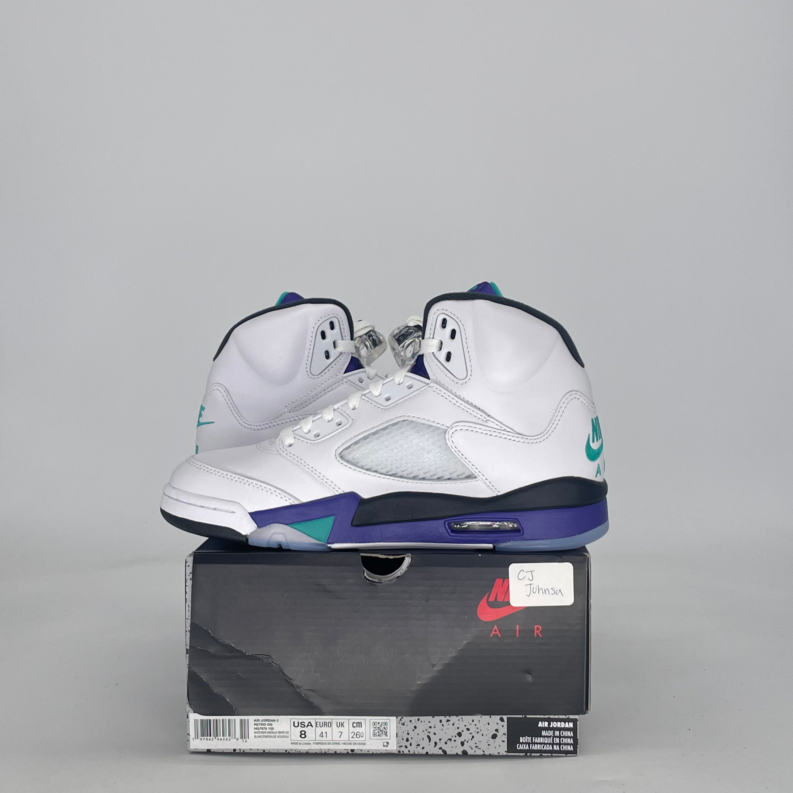 AIR JORDAN 5 GRAPE HQ7978-100 SIZE 8/9.5W