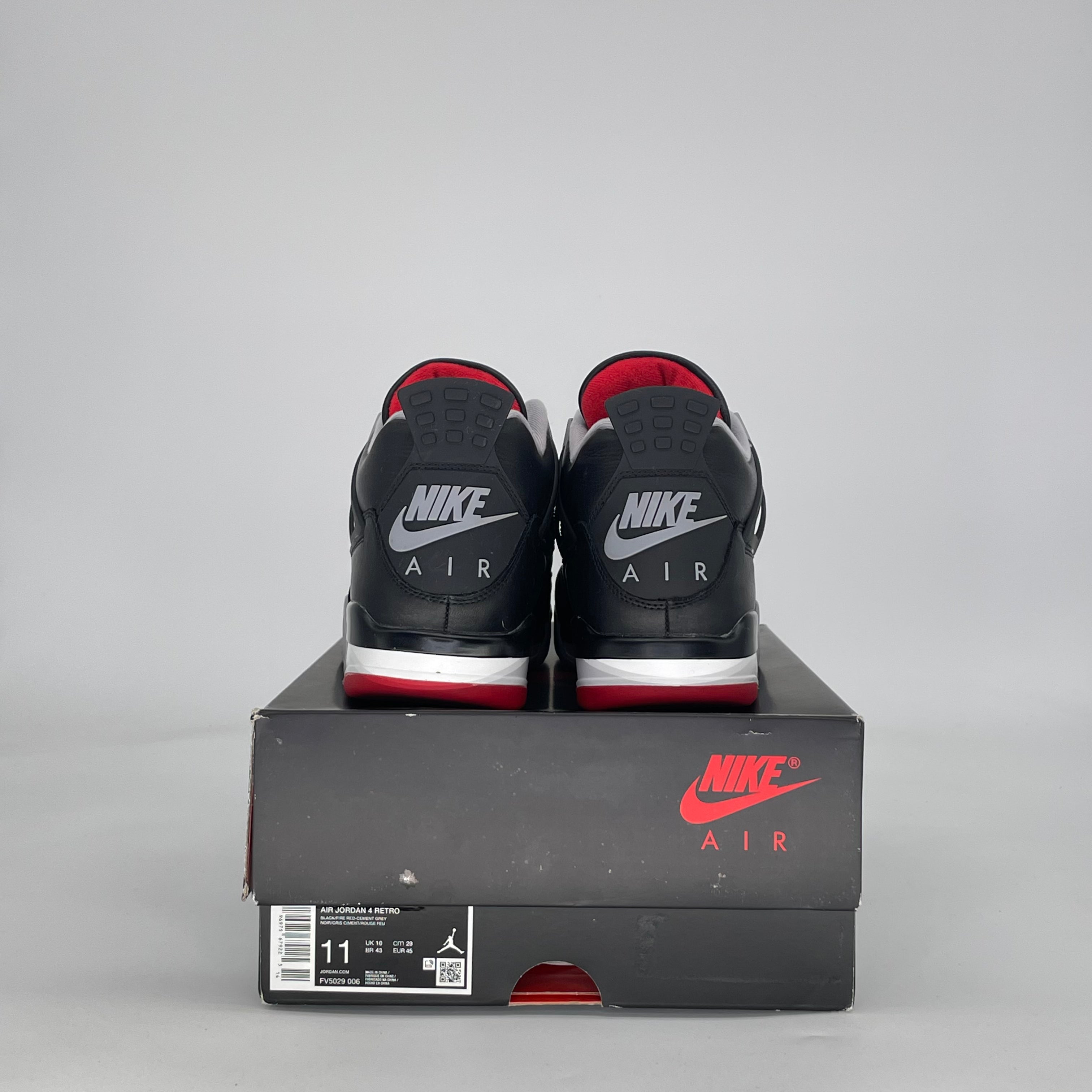 AIR JORDAN 4 BRED REIMAGINED FV5029-006 SIZE 11/12.5W