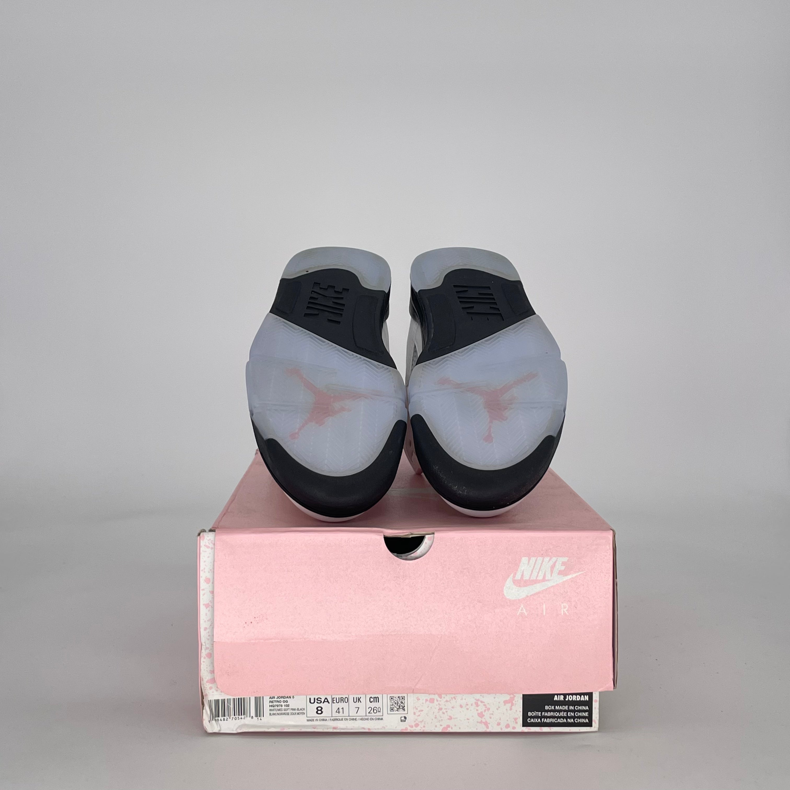 AIR JORDAN 5 MEDIUM SOFT PINK HQ7978-102 SIZE 8/9.5W