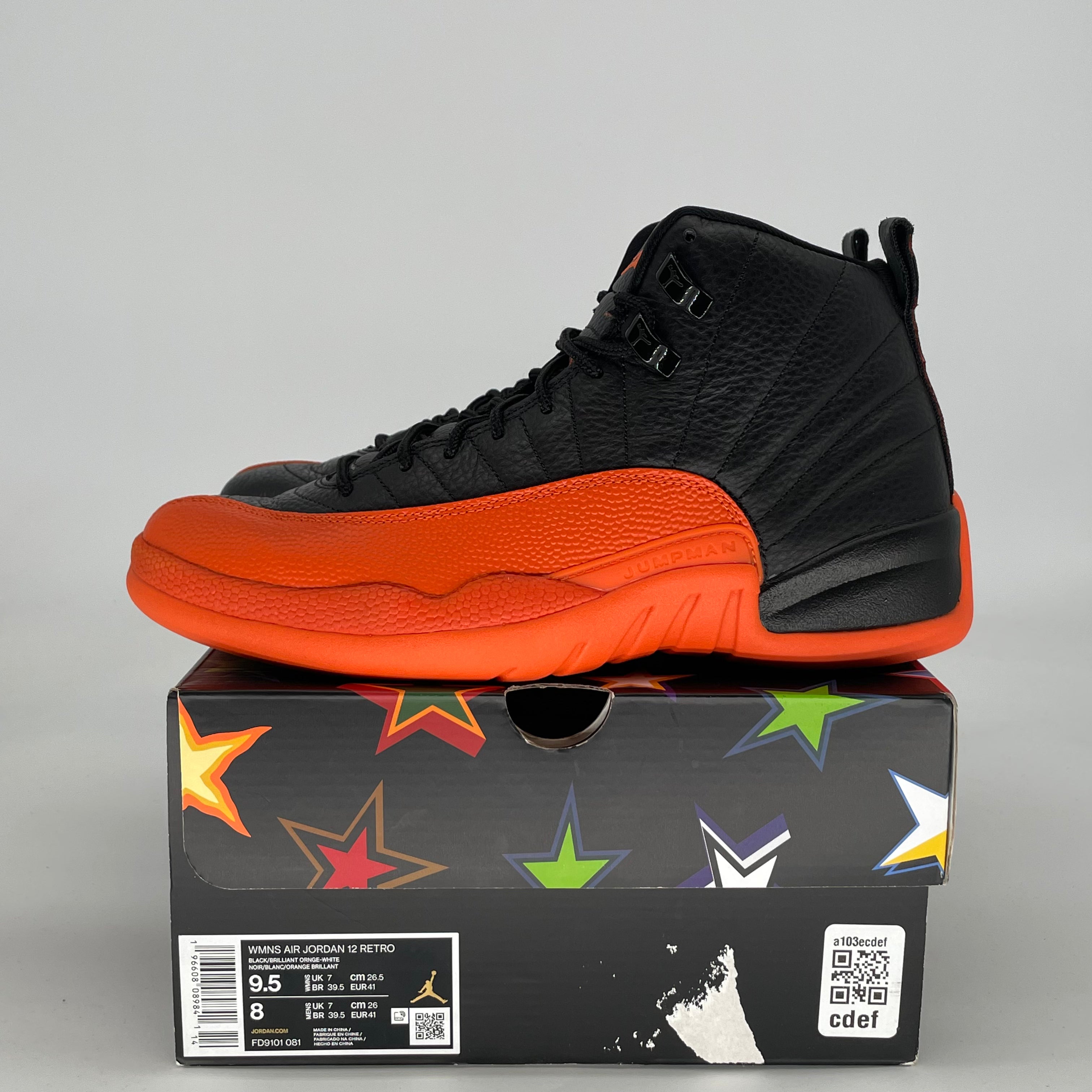 AIR JORDAN 12 WNBA ALL-STAR BRILLIANT ORANGE W FD9101-081 SIZE 8/9.5W