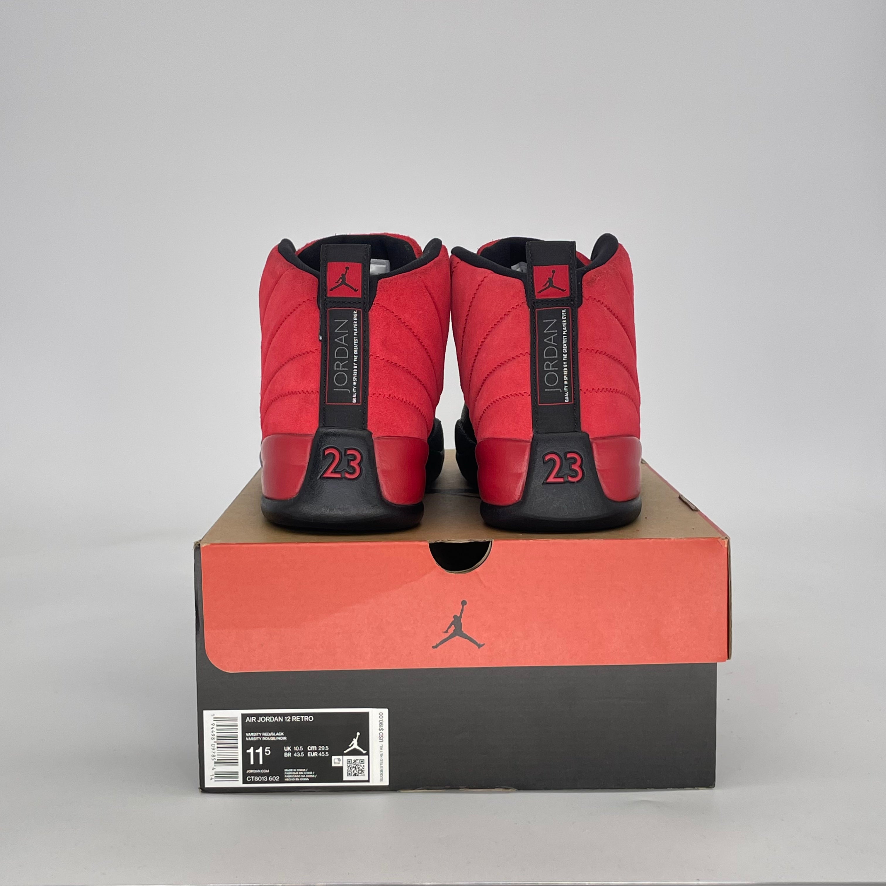 AIR JORDAN 12 REVERSE FLU GAME CT8013-602 SIZE 11.5/13W