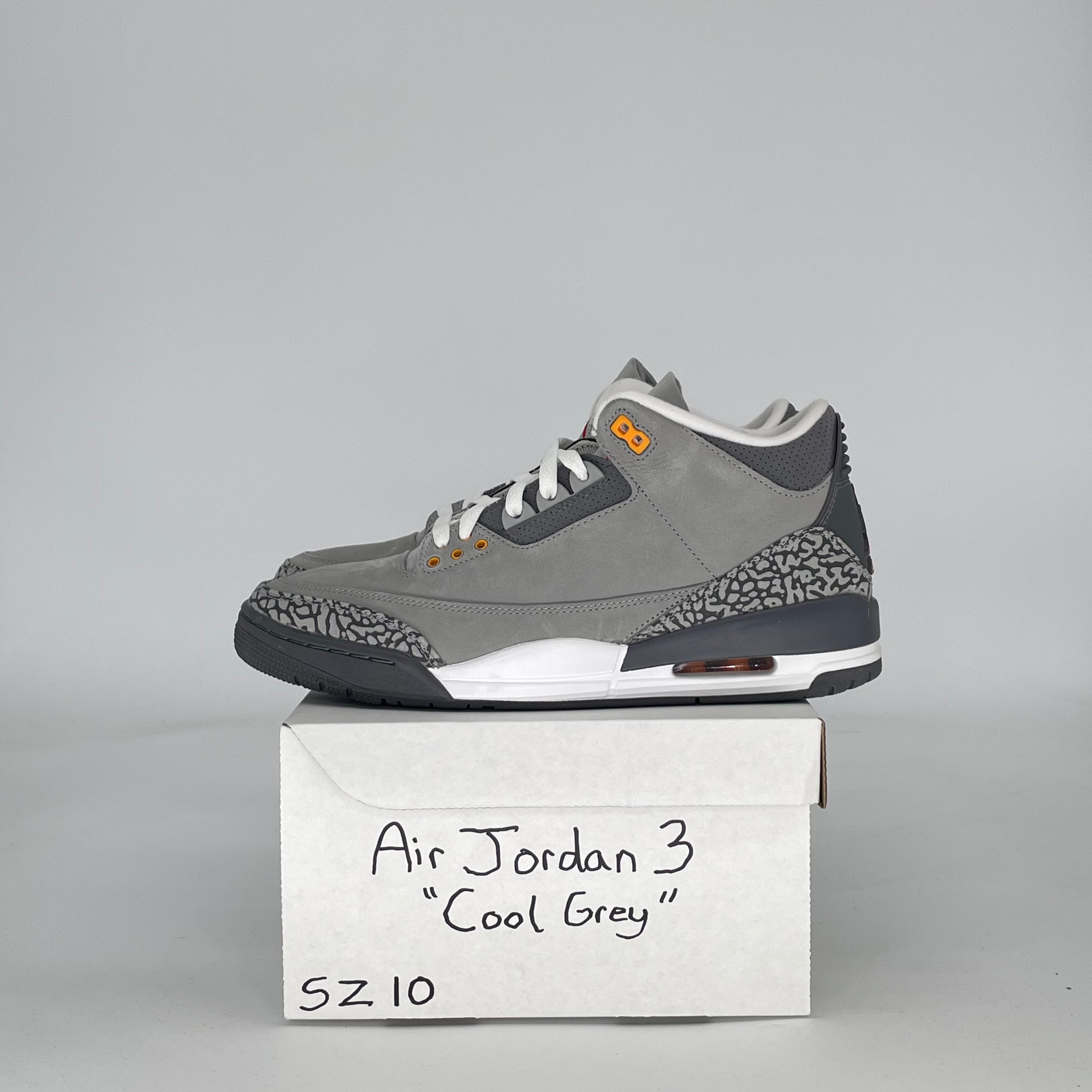 AIR JORDAN 3 COOL GREY (2021) CT8532-012 SIZE 10/11.5W